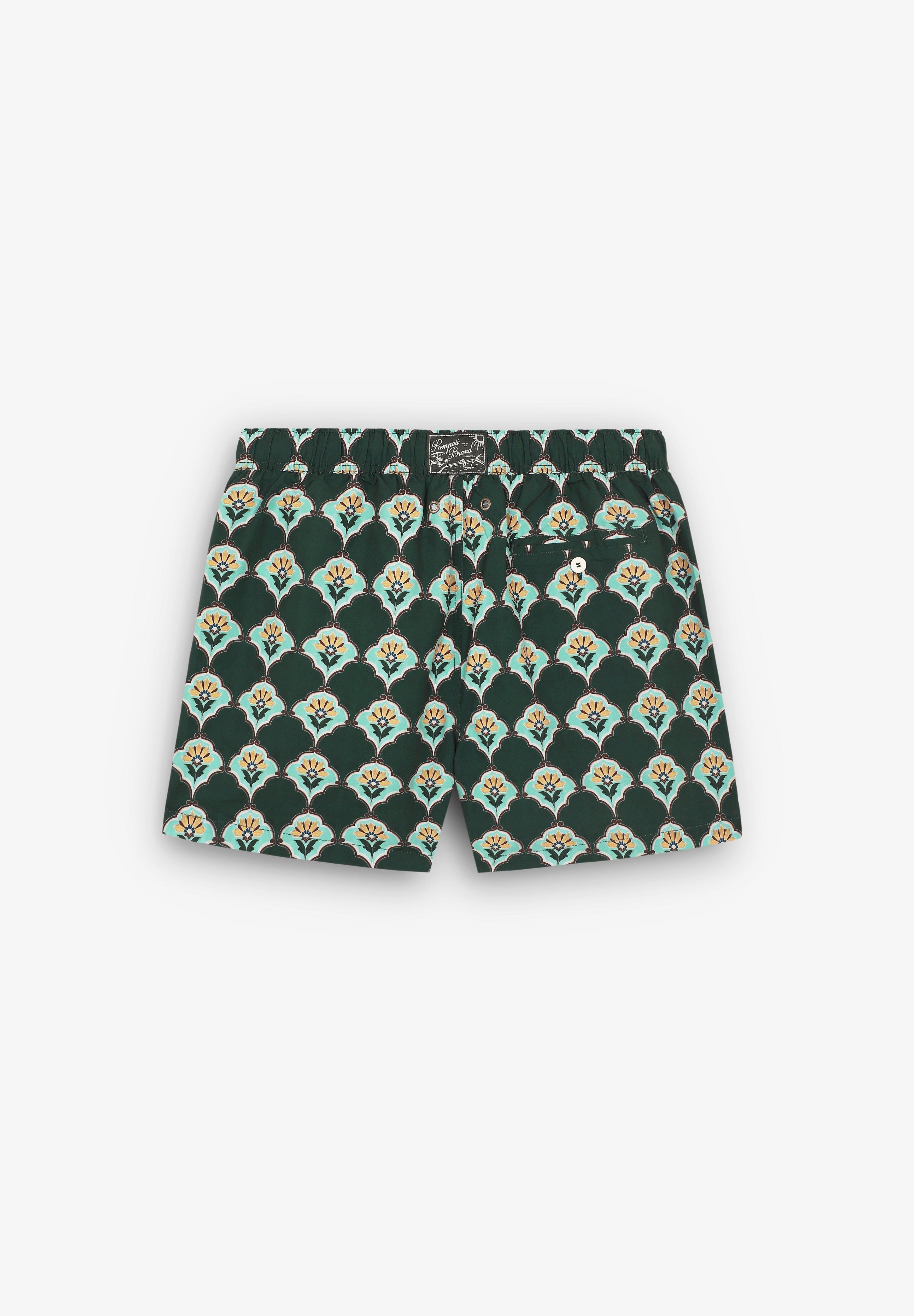 POMPEII BRAND | HANDPAINTED TILE SWIM TRUNKS