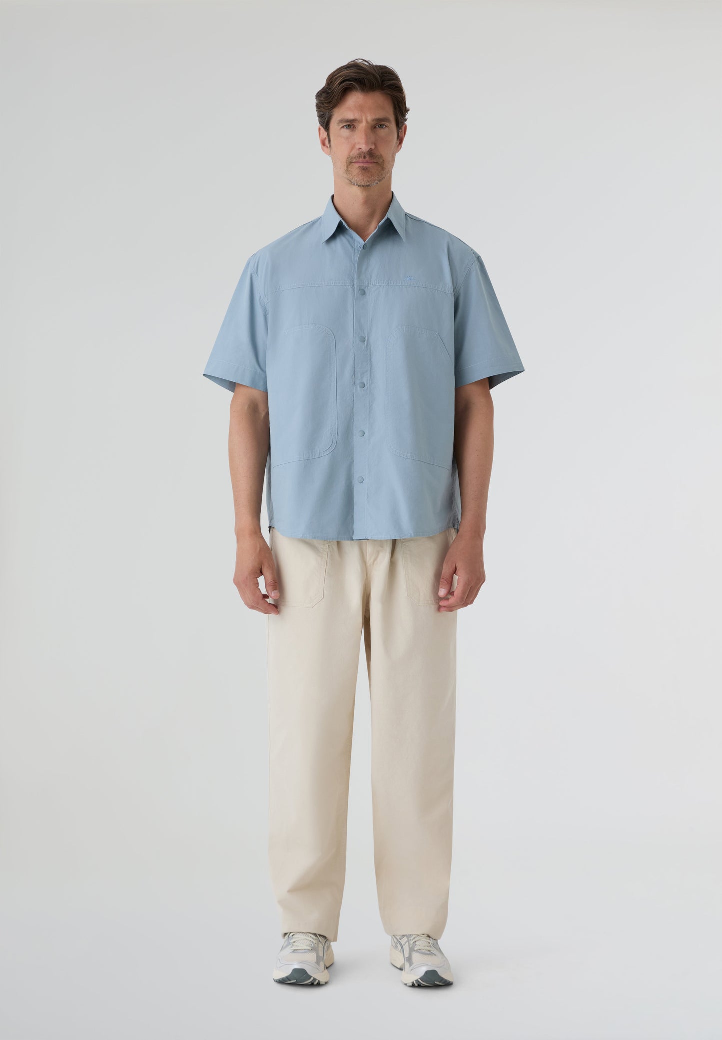 KAPPY | COTTON SNAP HALF SHIRT