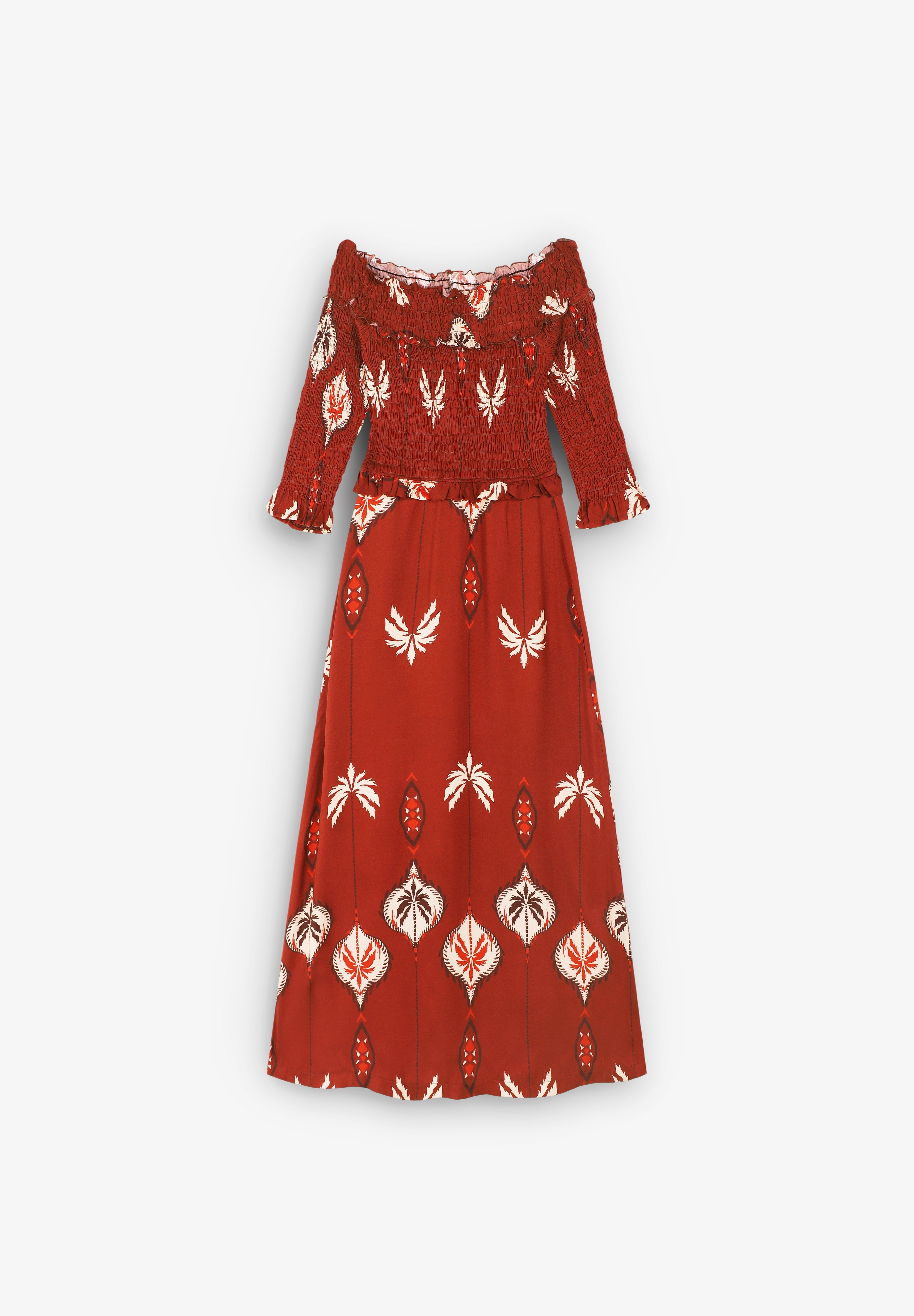VANÓ STUDIO | VESTIDO BARDOT BURGOGNE