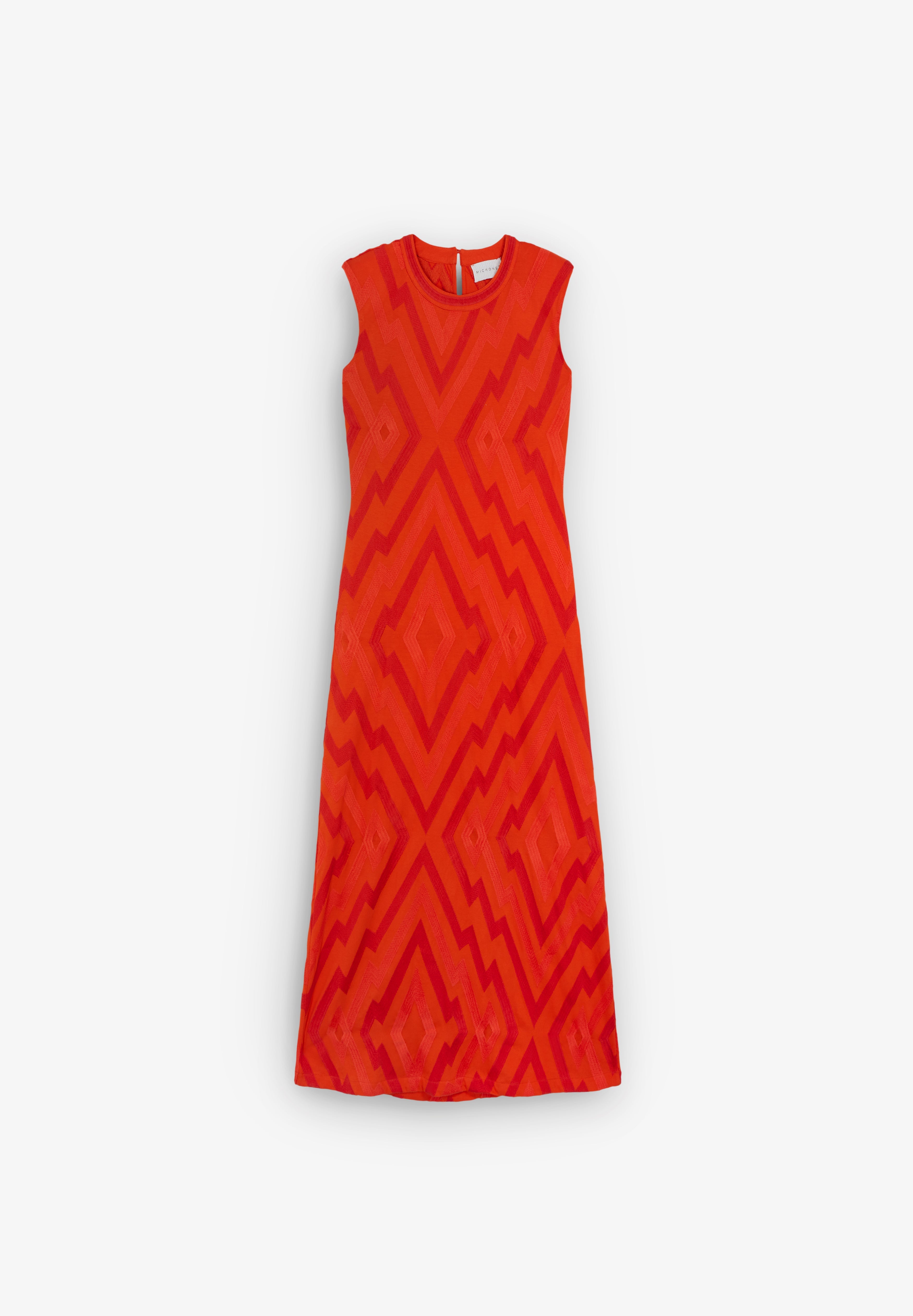 MICHONET | VESTIDO CHEVRON FUEGO