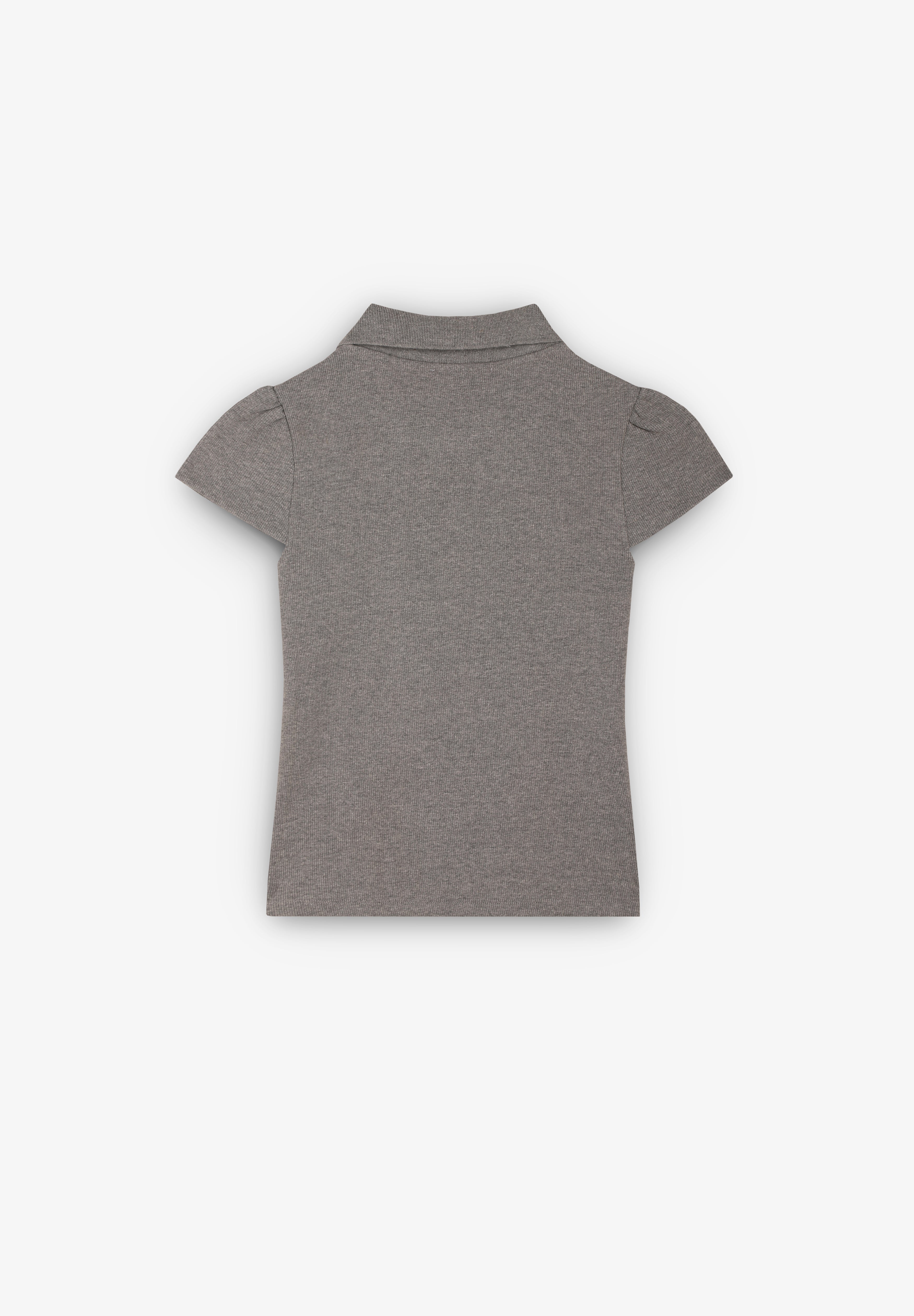 LAAGAM | ERYA GREY POLO T-SHIRT