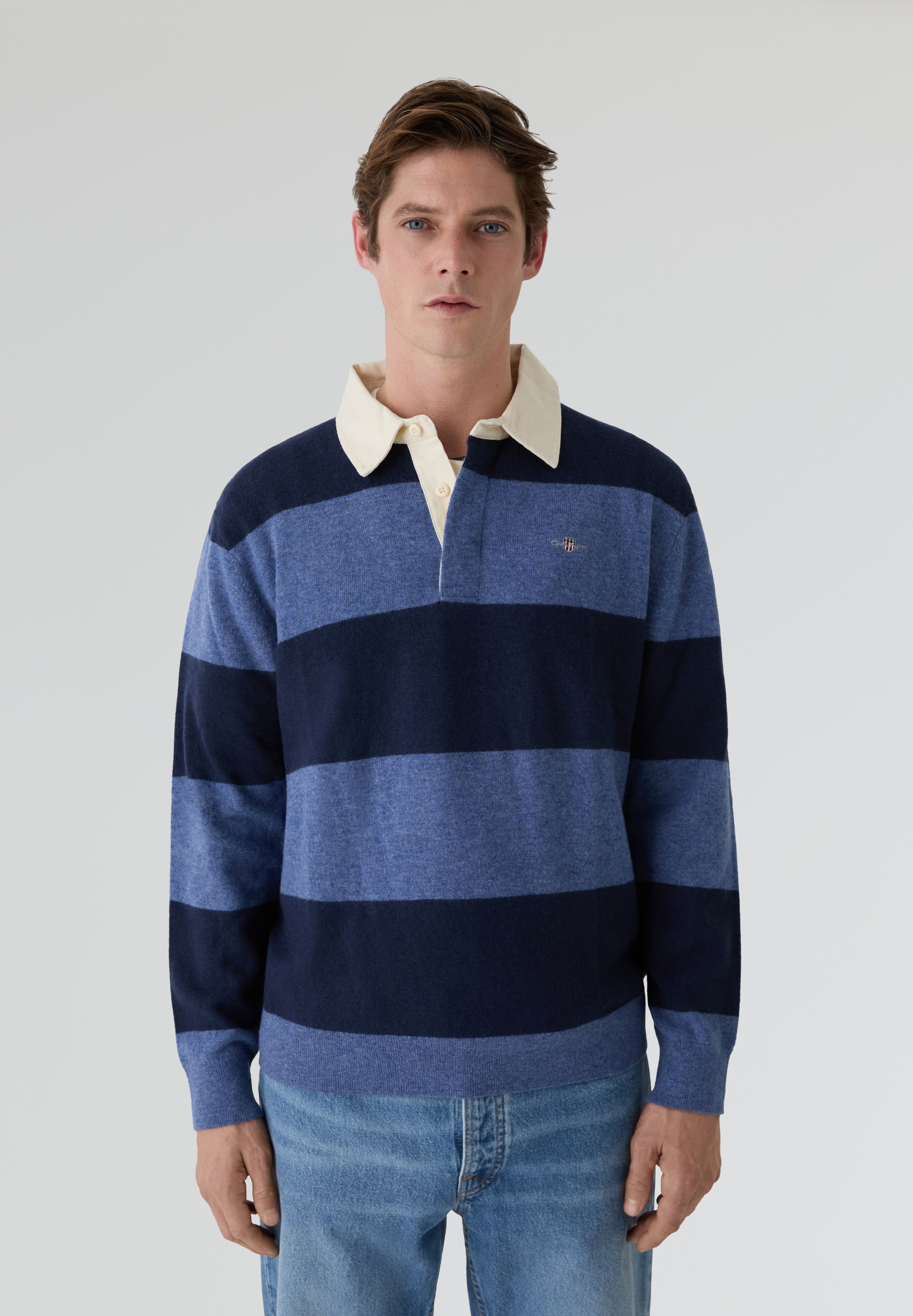 GANT | CAMISA POLO EXTRAFINE LAMBSWOOL STRIPED