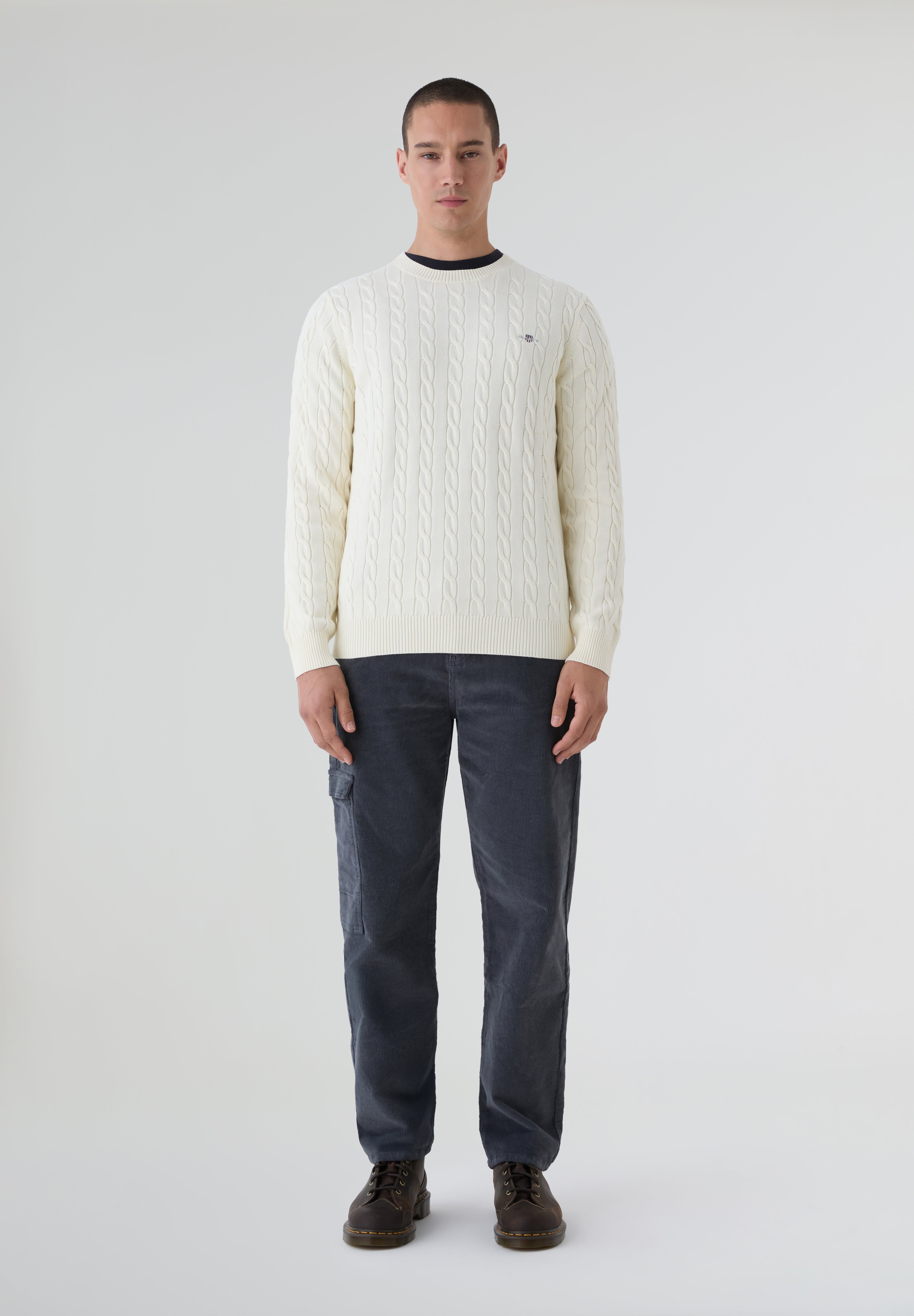 GANT | SWEATER DE MALHA DE CABO E DECOTE REDONDO