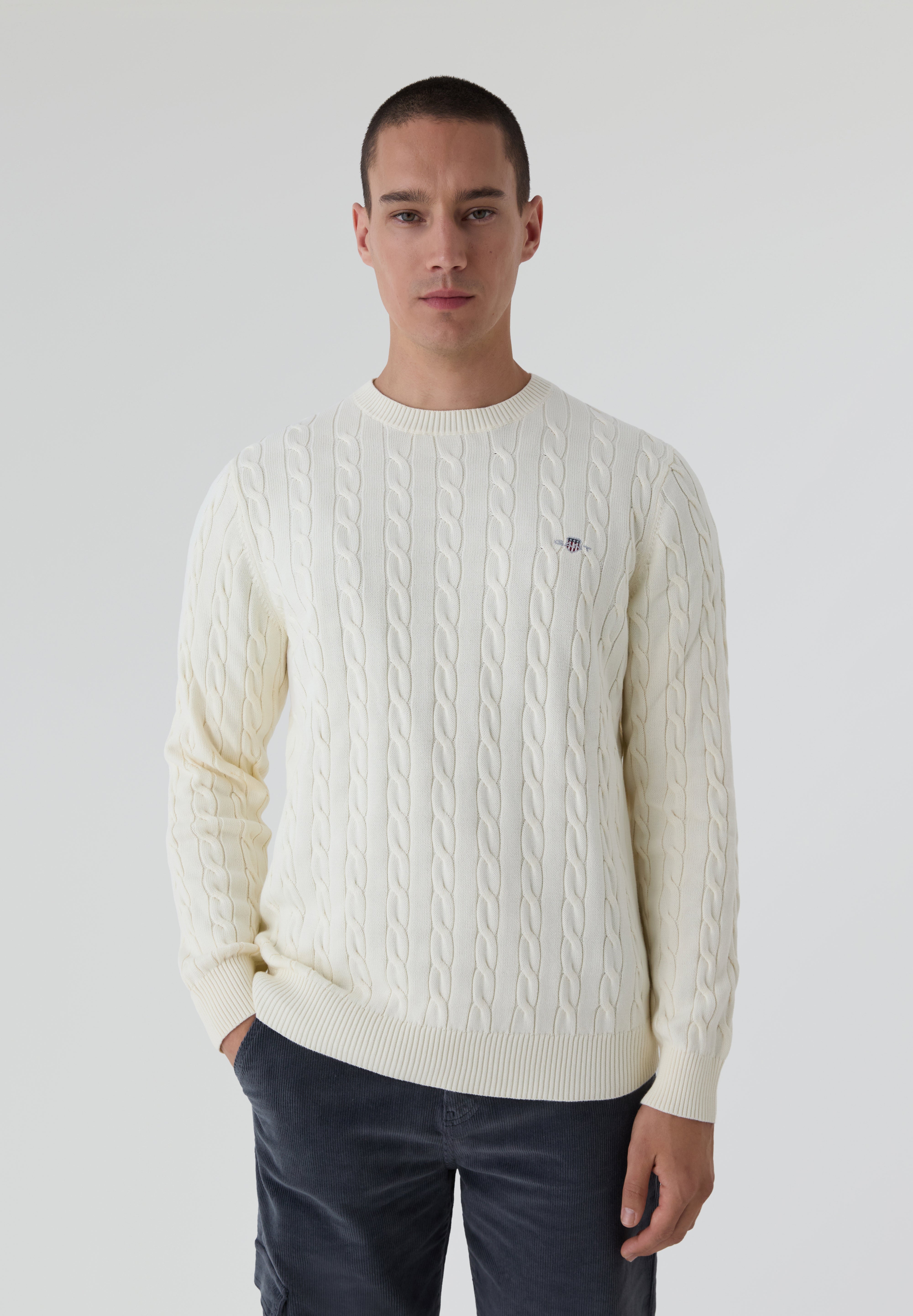 GANT | SWEATER DE MALHA DE CABO E DECOTE REDONDO