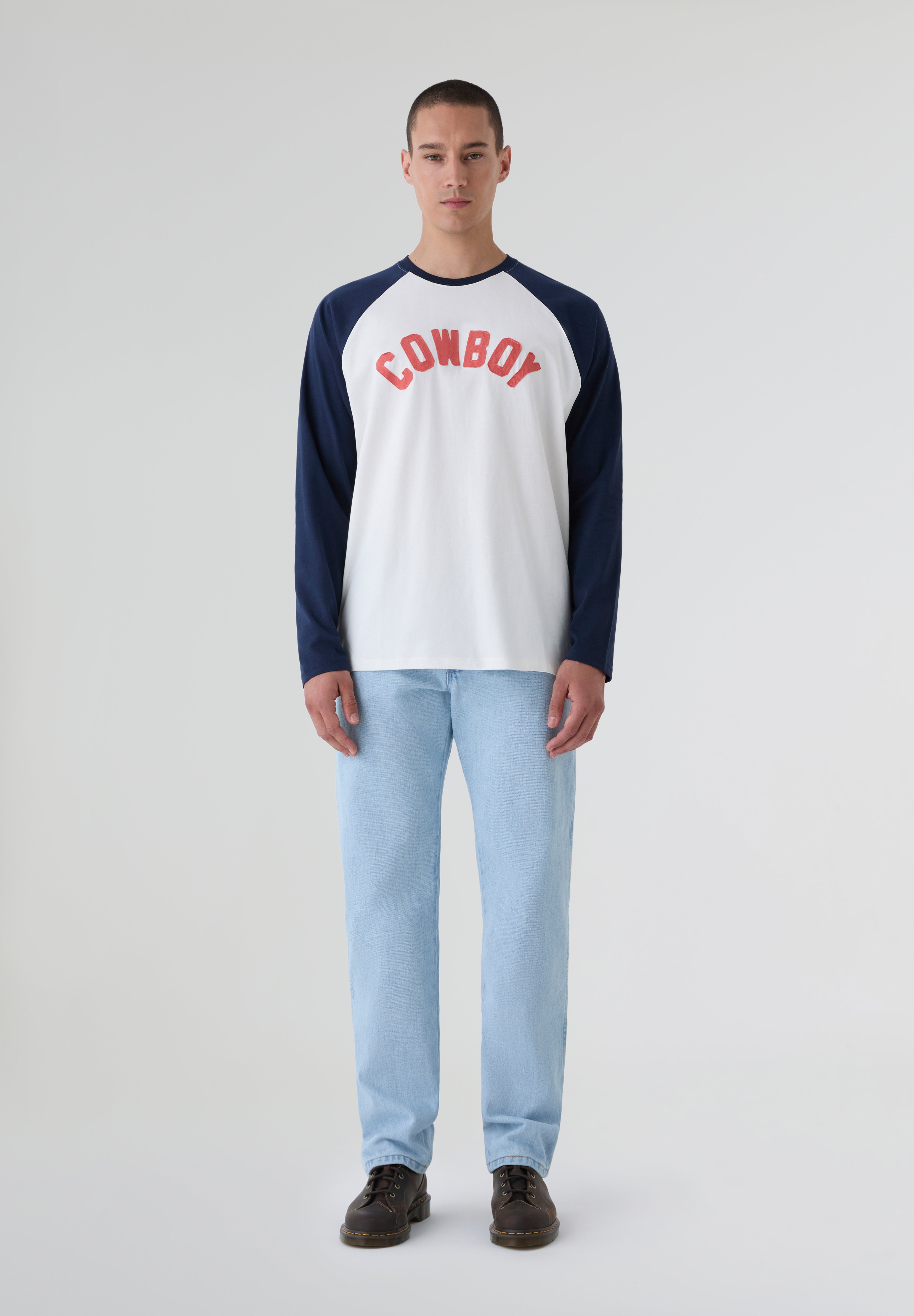 WRANGLER | T-SHIRT DE BEISEBOL COM MANGA COMPRIDA