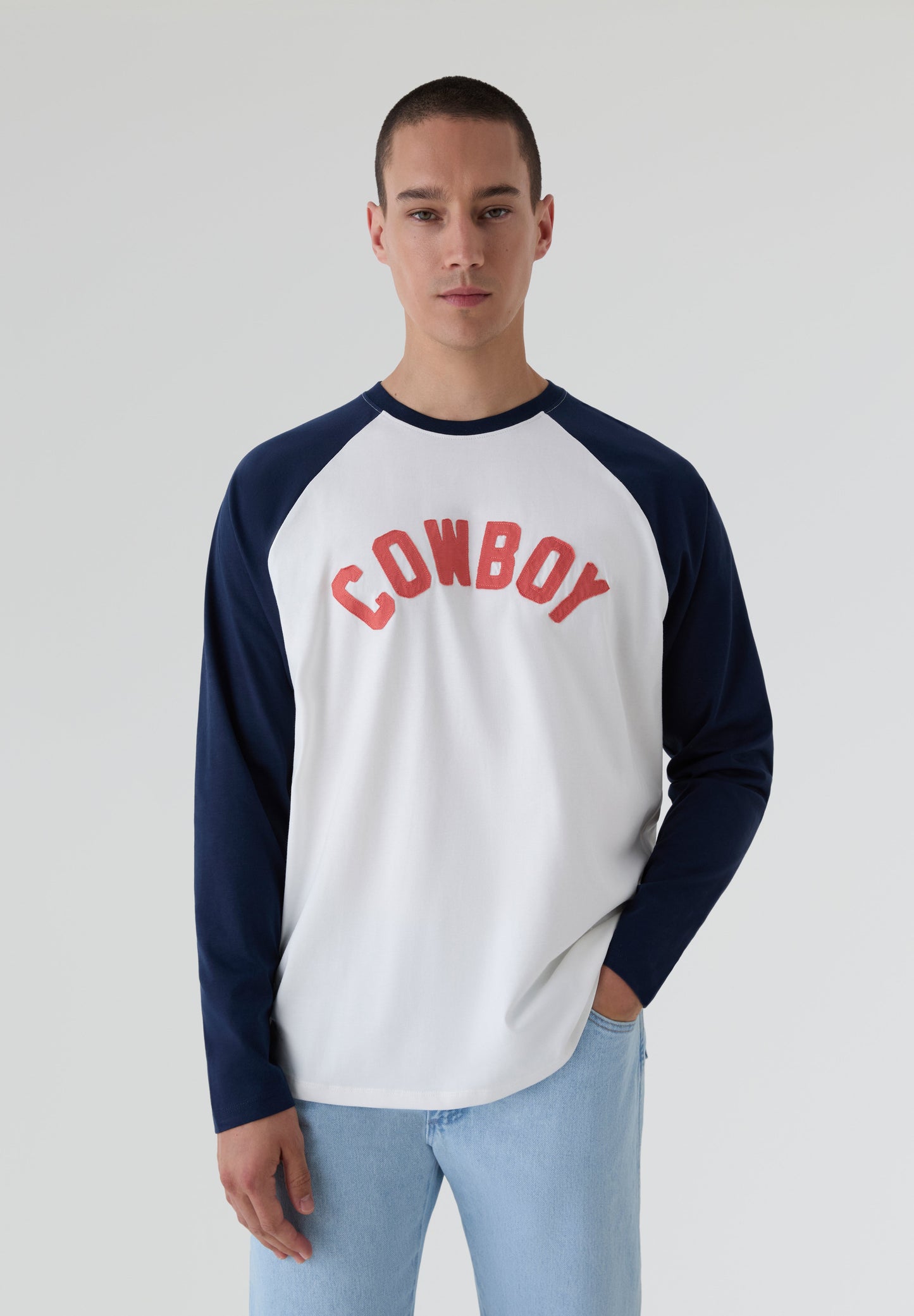 WRANGLER | T-SHIRT DE BEISEBOL COM MANGA COMPRIDA