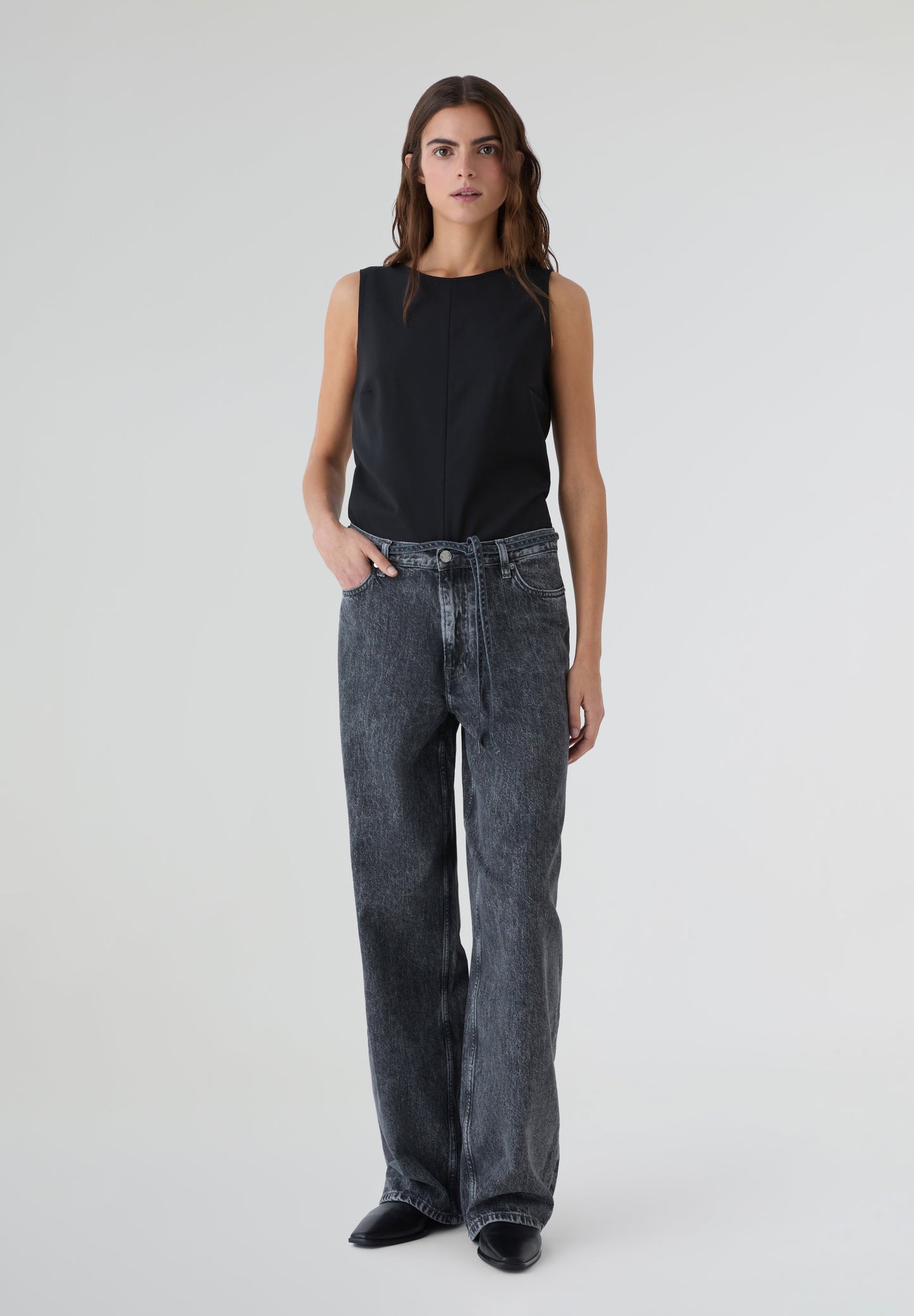 THINKING MU | BLACK SEANA TOP