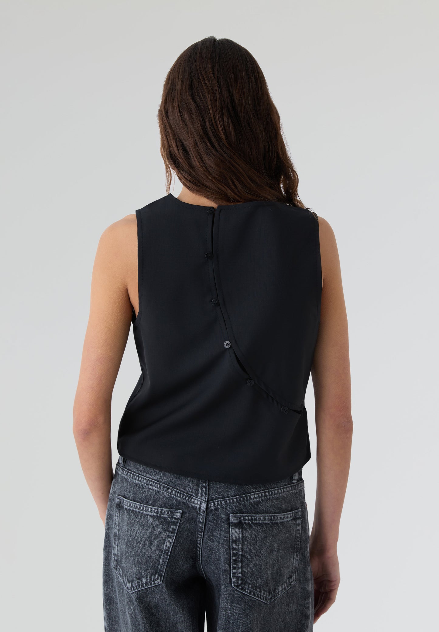 THINKING MU | BLACK SEANA TOP
