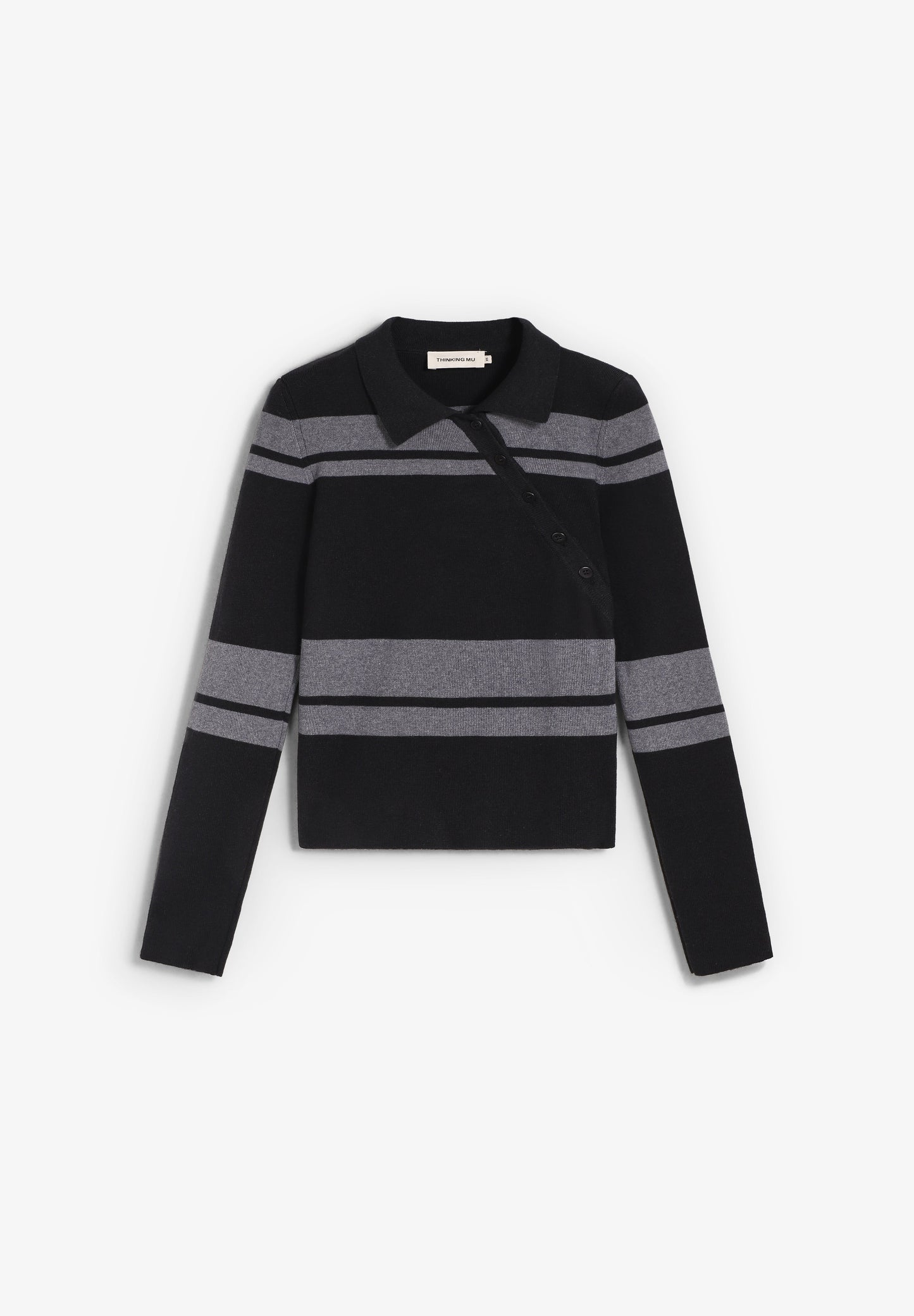 THINKING MU | GREY DANTE KNITTED SWEATER