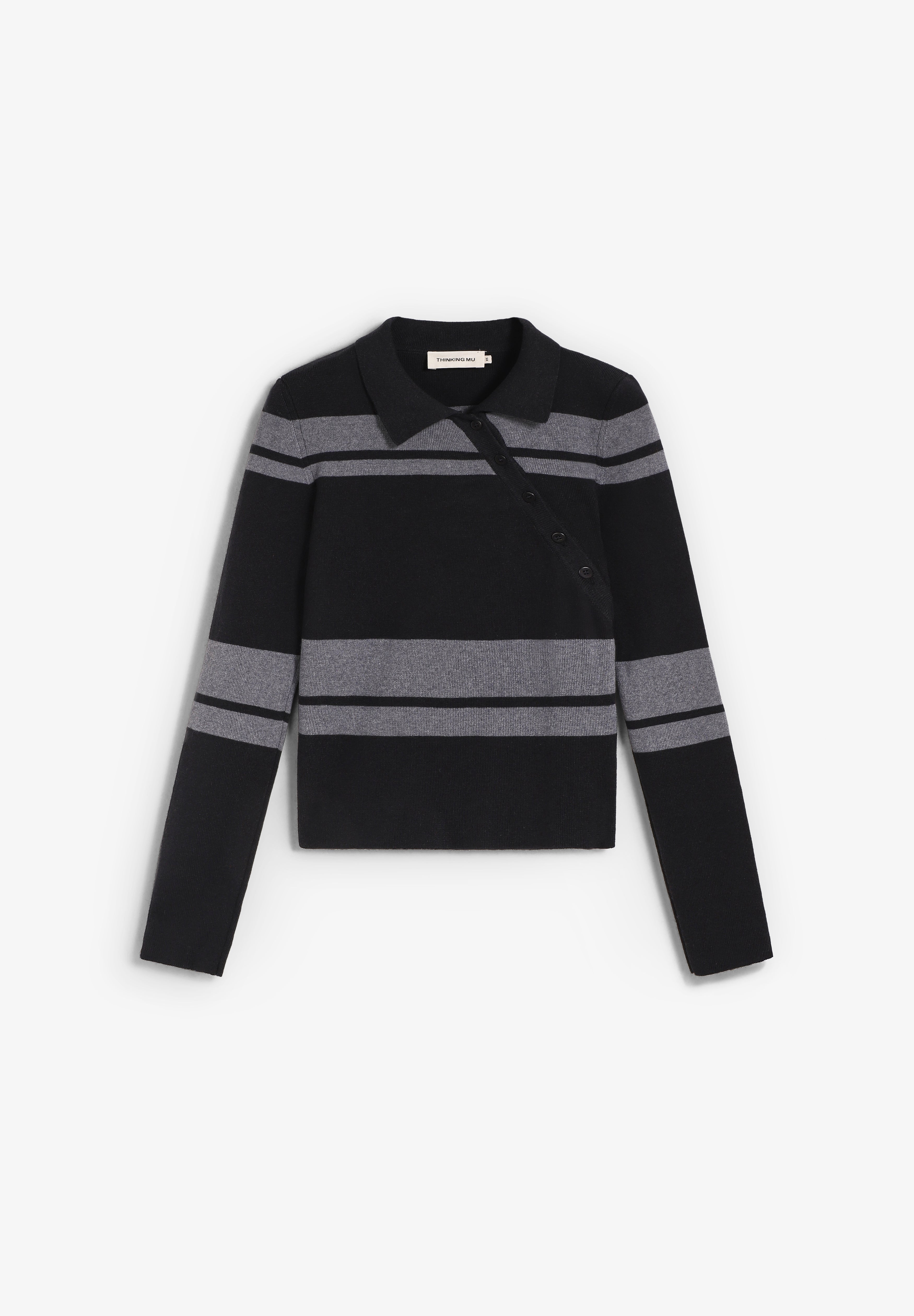 THINKING MU | GREY DANTE KNITTED SWEATER