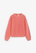 THINKING MU | CORAL PINK CARMEN KNITTED SWEATER