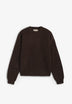 THINKING MU | BROWN CARMEN KNITTED SWEATER