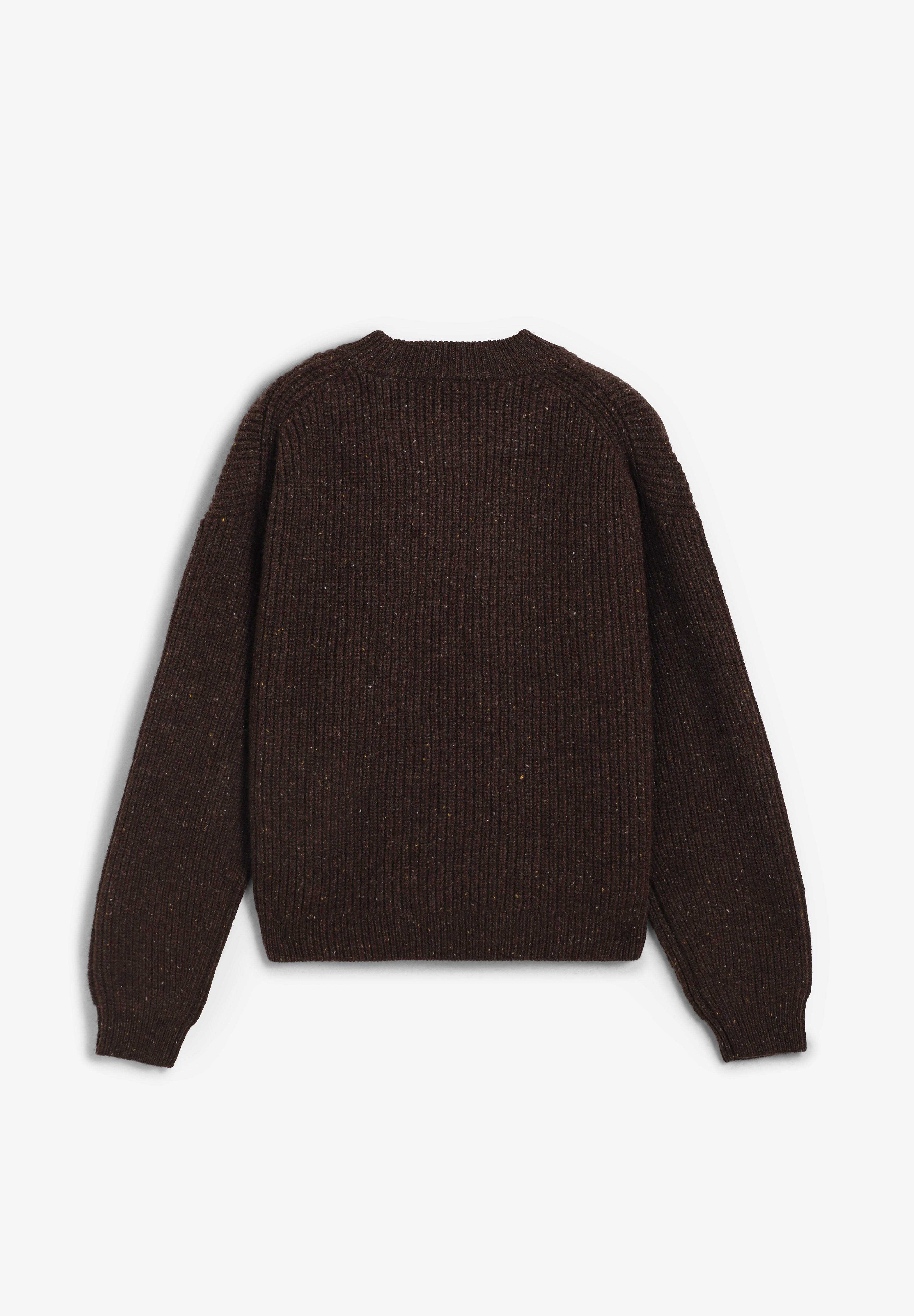 THINKING MU | BROWN CARMEN KNITTED SWEATER