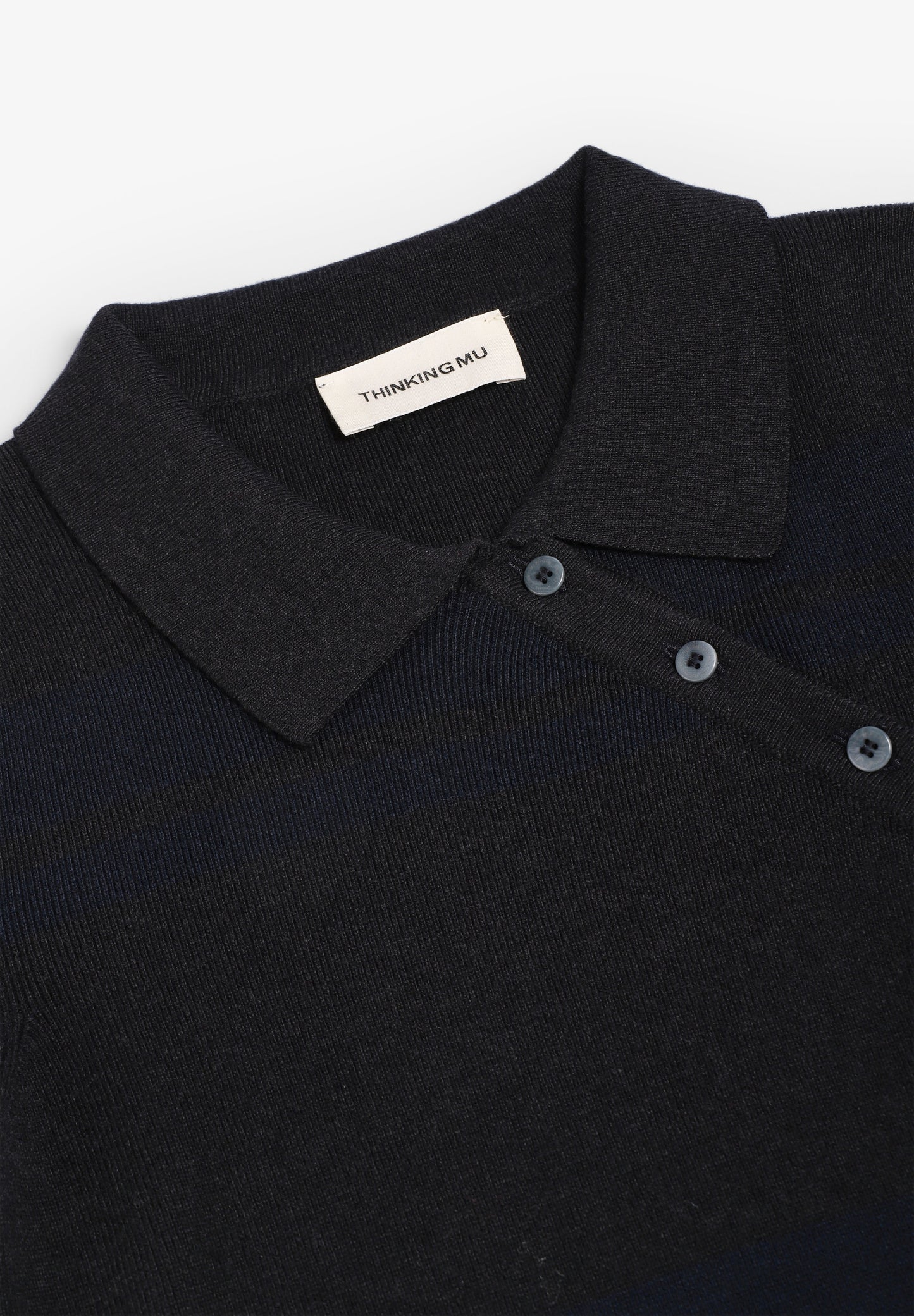 THINKING MU | DARK STRIPES TASHI KNITTED DRESS