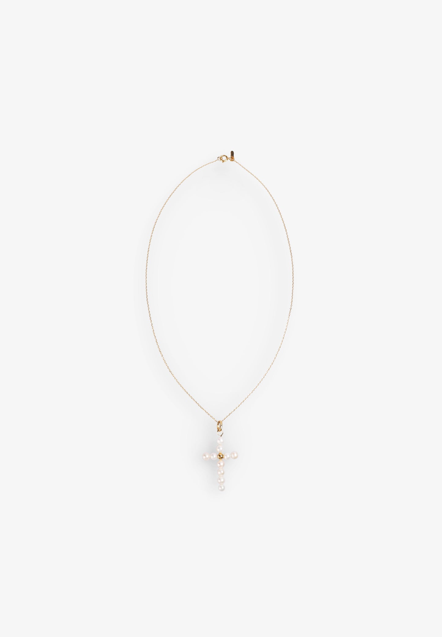ALHAJA CULT STORE | Pearly Cross Charm Necklace