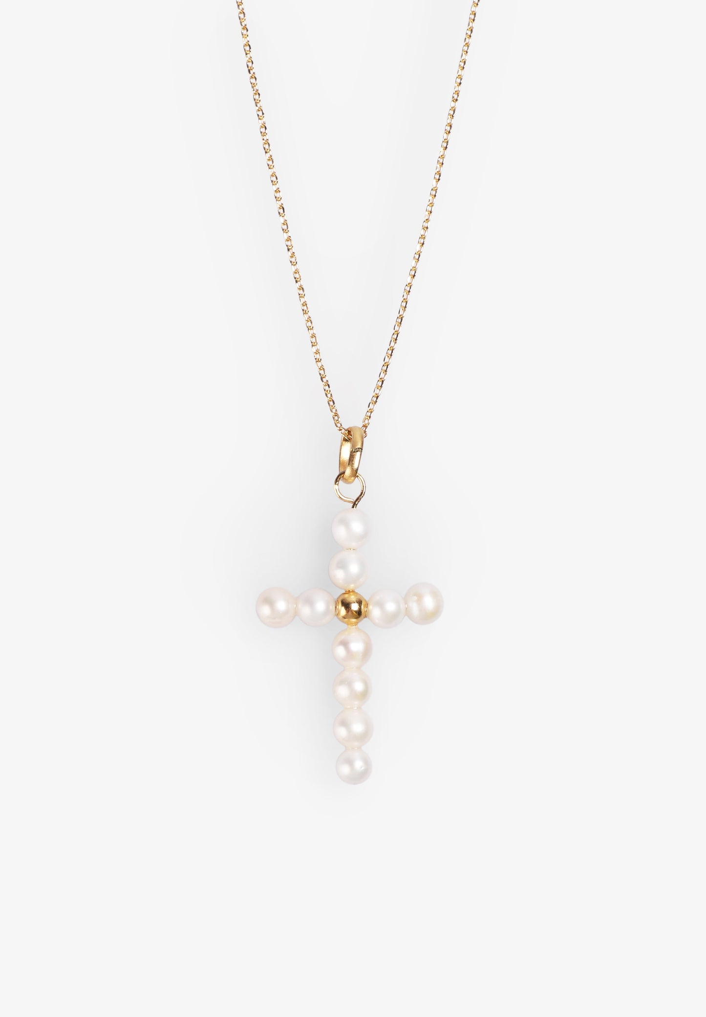 ALHAJA CULT STORE | Pearly Cross Charm Necklace