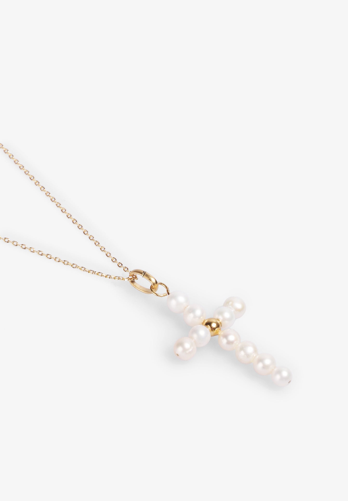 ALHAJA CULT STORE | Pearly Cross Charm Necklace