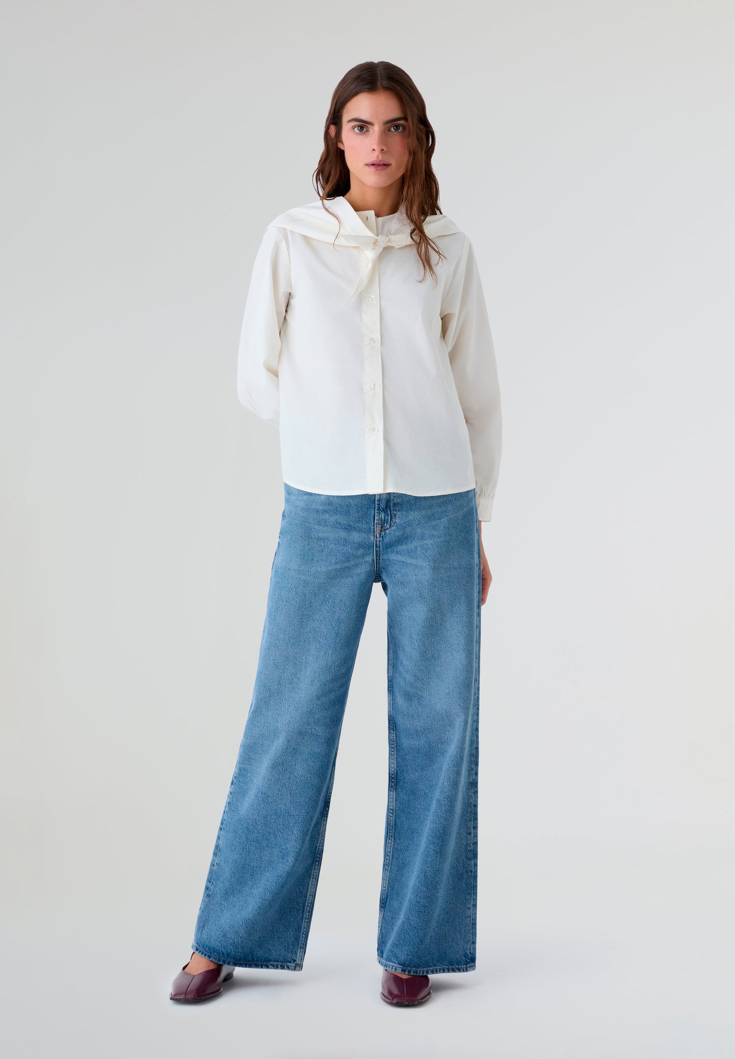 THE TINY BIG SISTER | CAMISA SCARF NECK