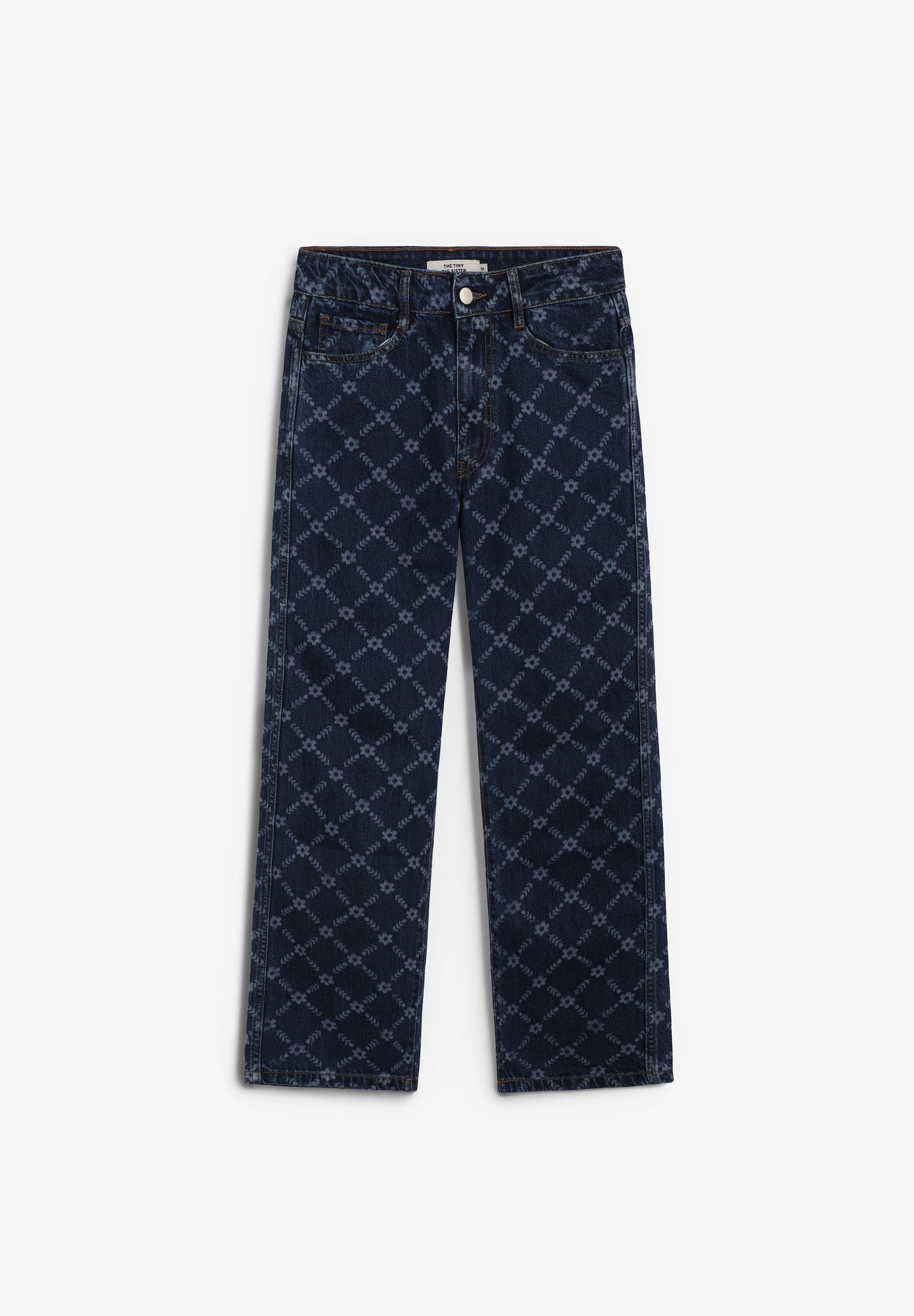 THE TINY BIG SISTER | DENIM FLOWERS GRID MARU