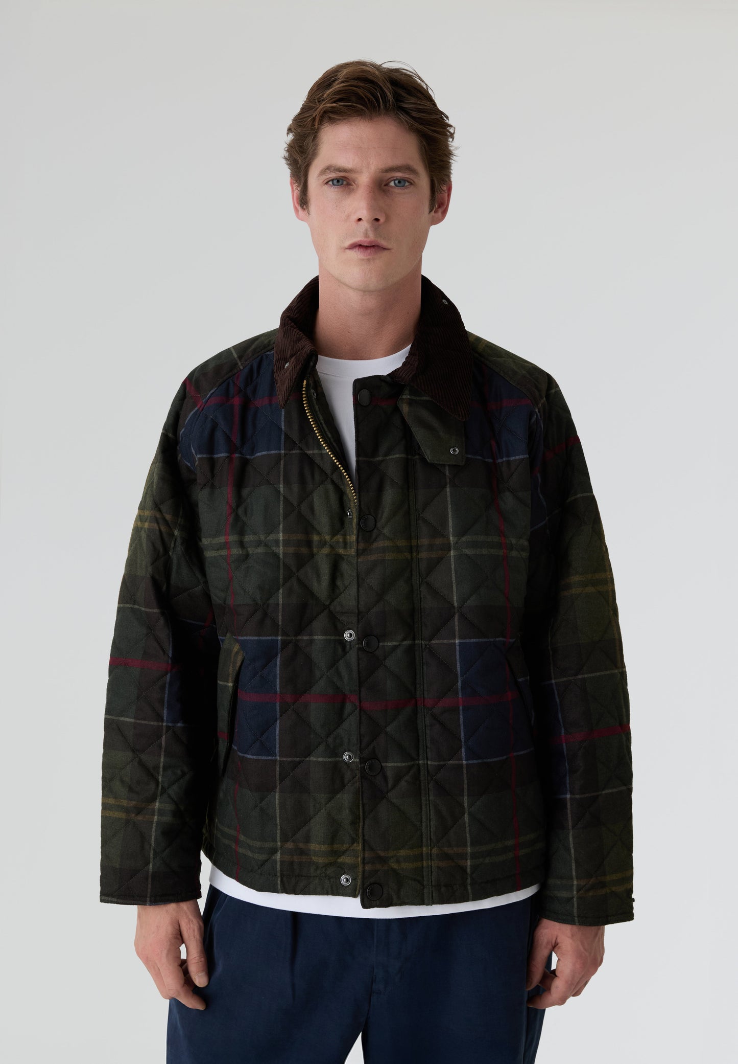 BARBOUR | CARDIGAN ACOLCHADO TARTAN TRANSPORT