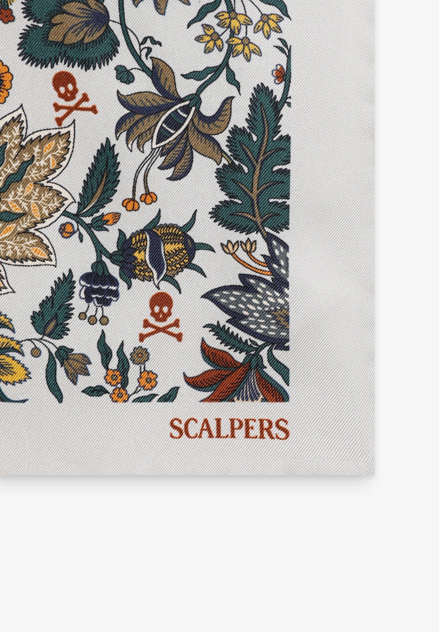 LENÇO DE BOLSO DE SEDA PADRÃO FLORES