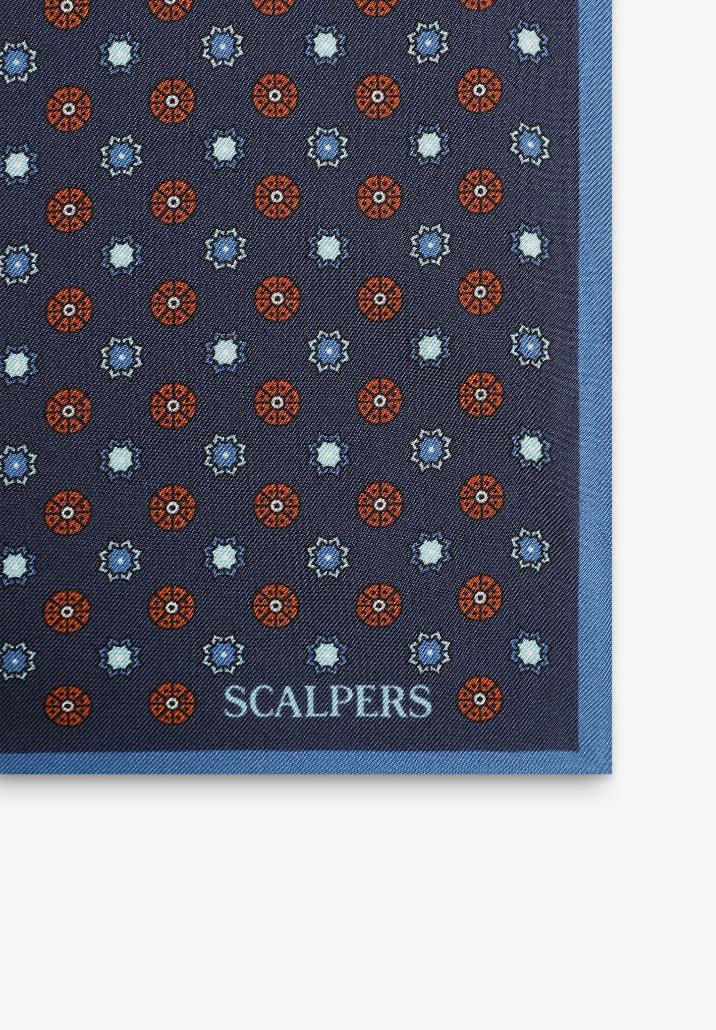 LENÇO DE BOLSO DE SEDA COM PADRÃO CALEIDO