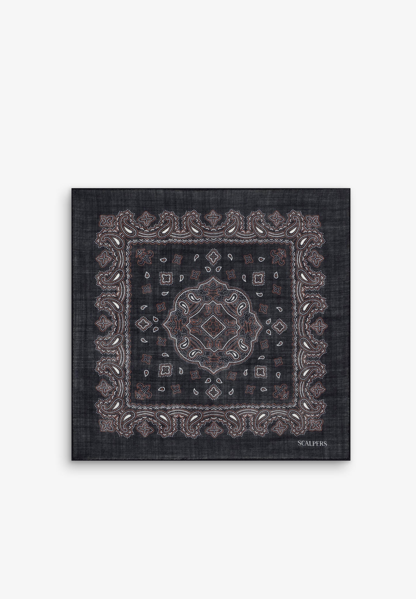 LENÇO DE BOLSO DE SEDA COM PADRÃO BANDANA