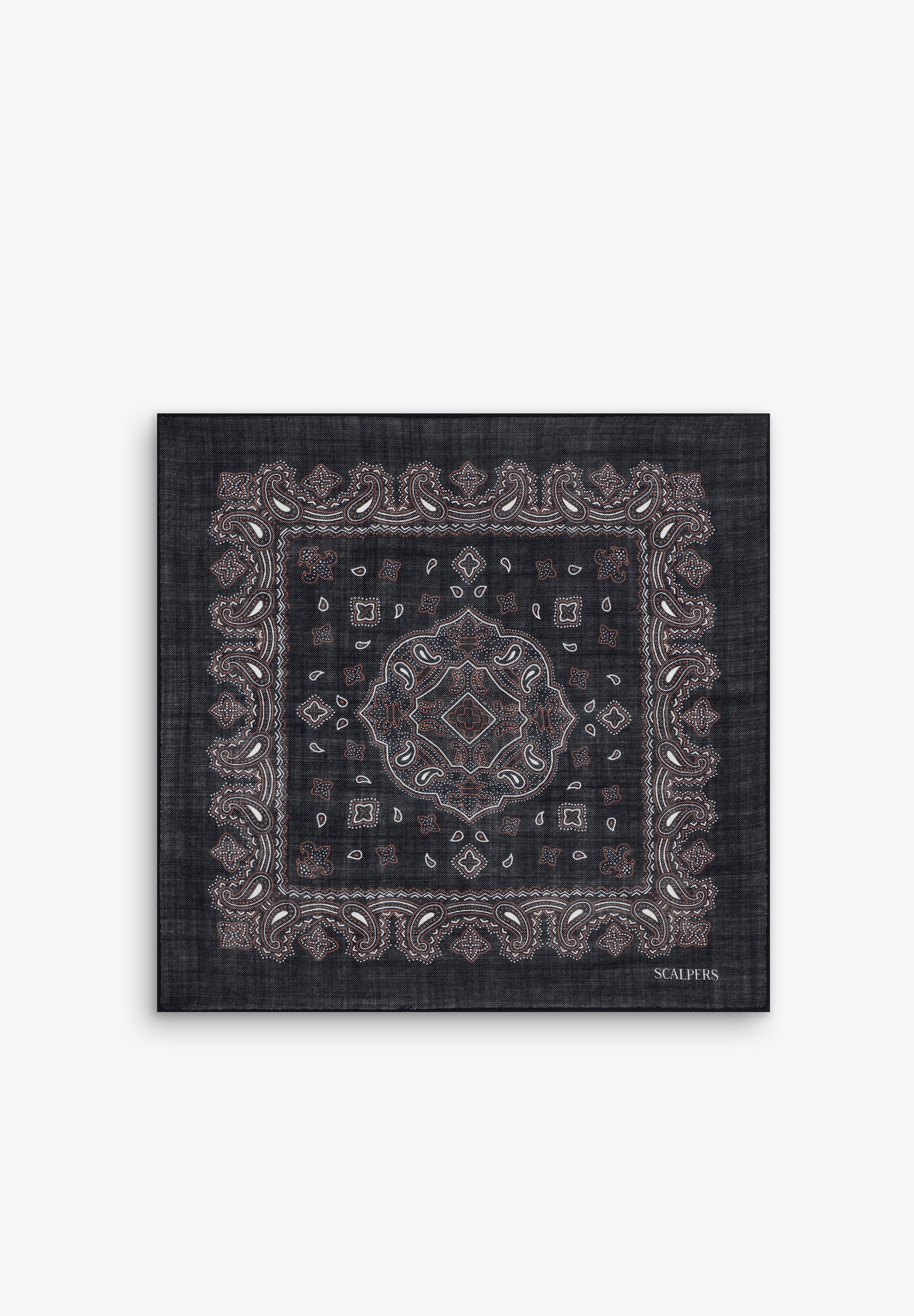 LENÇO DE BOLSO DE SEDA COM PADRÃO BANDANA