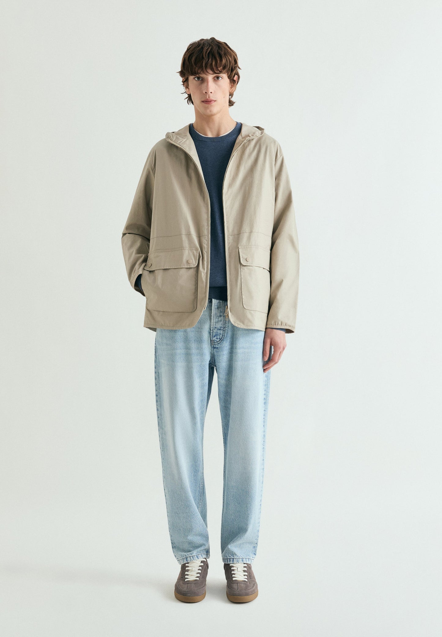 CARDIGAN COM CAPUZ E MESH