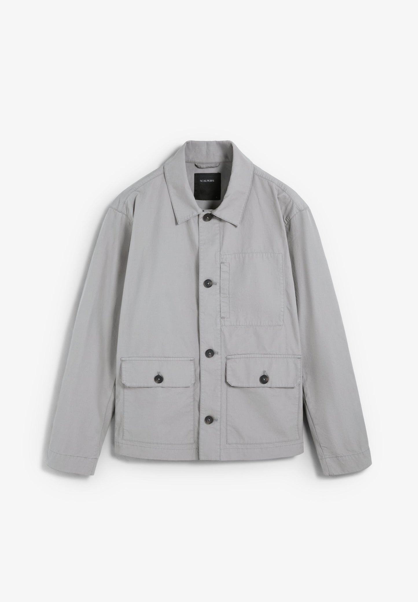 CAMISA COMPRIDA DE ALGODÃO COM BOLSOS