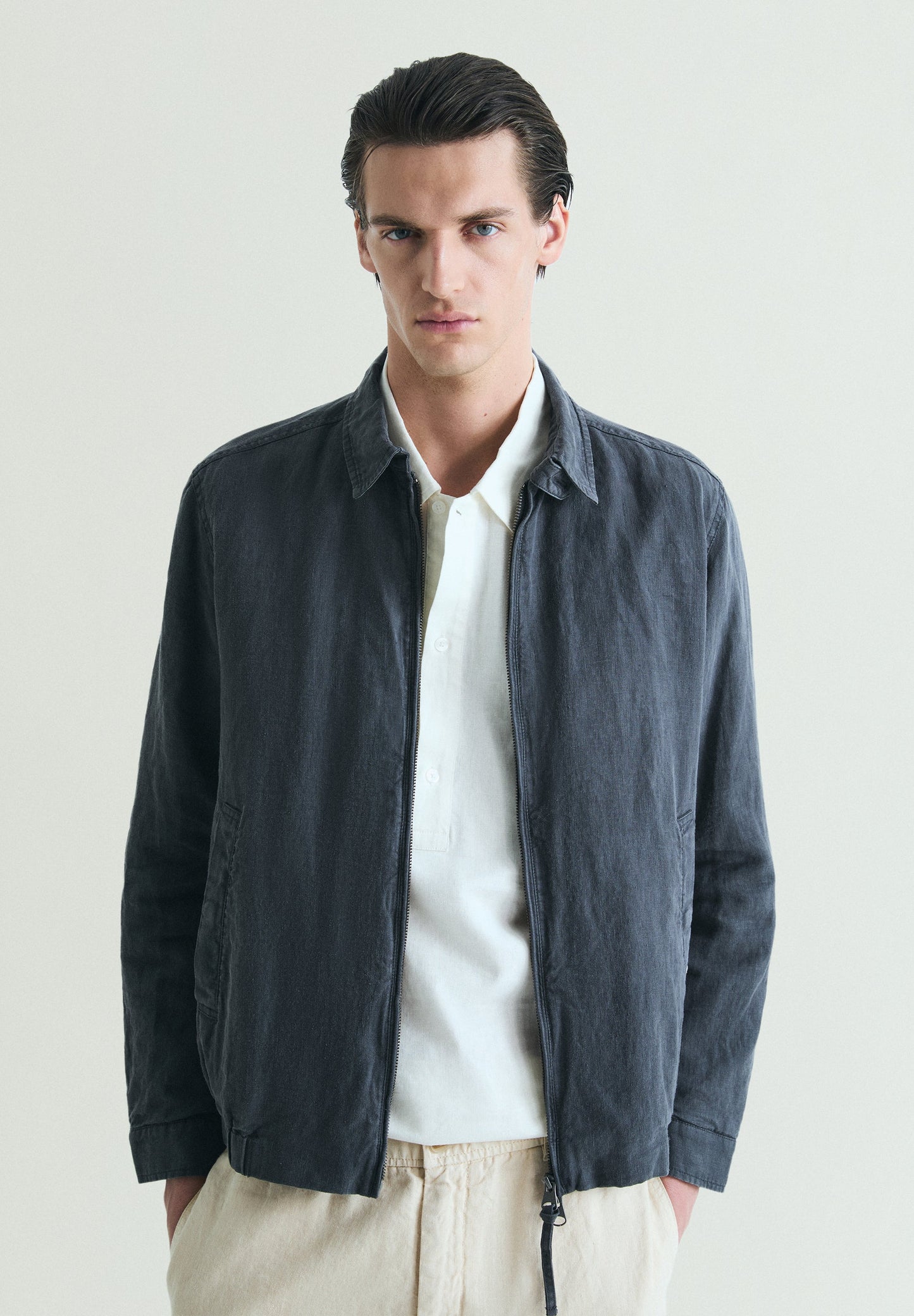 CARDIGAN BOMBER DE LINHO