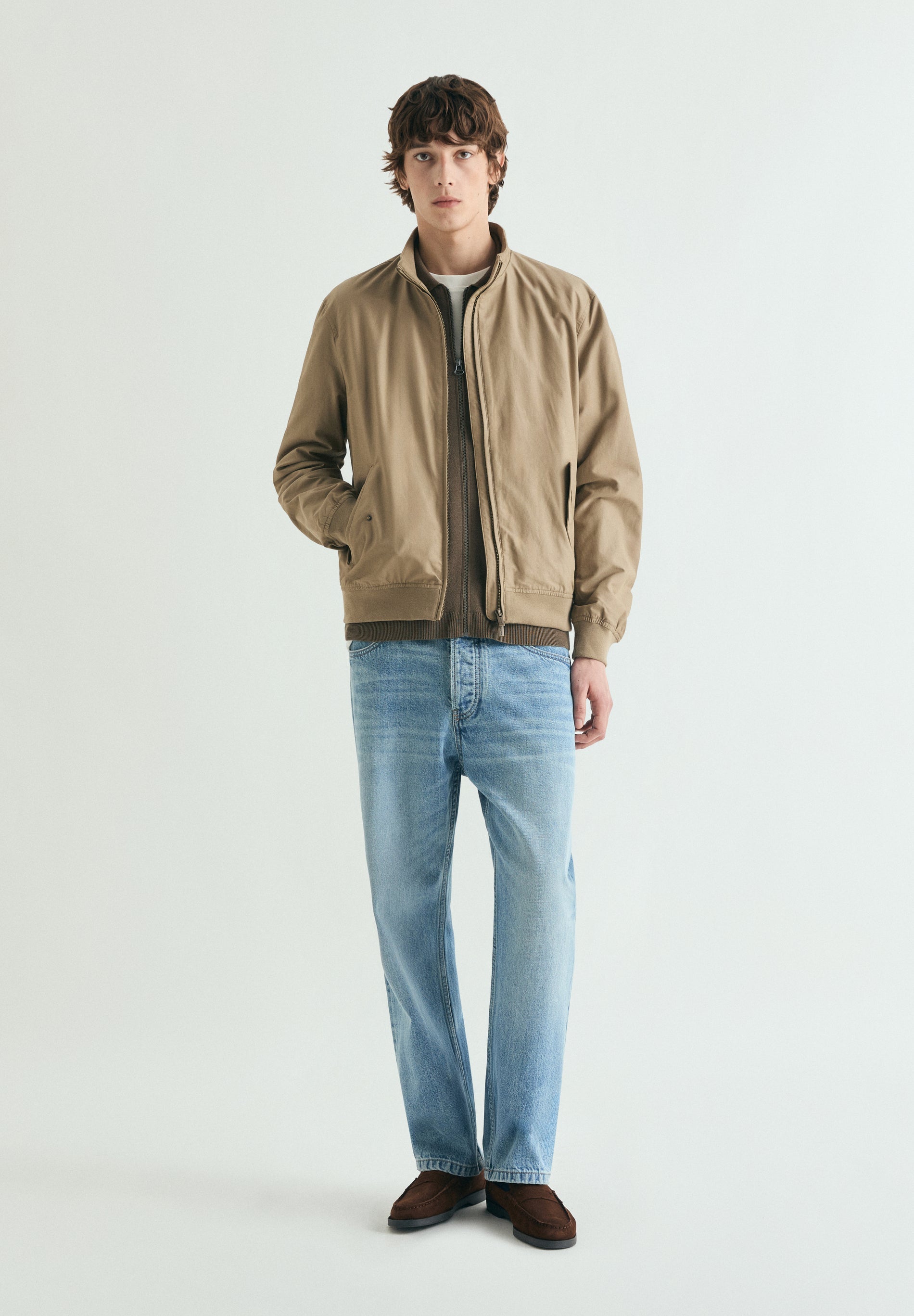 CARDIGAN BOMBER COM GOLA ALTA
