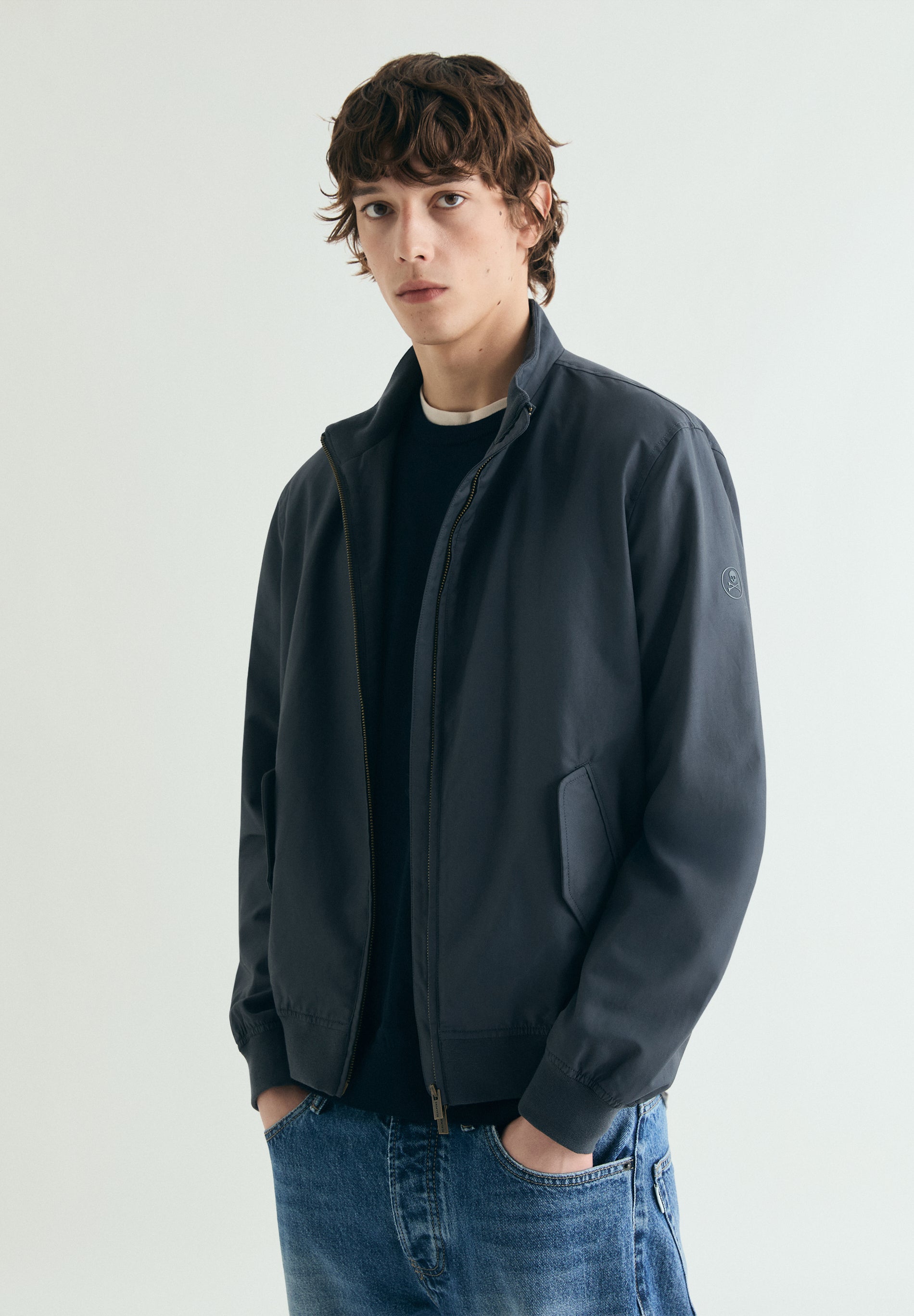 CARDIGAN BOMBER COM GOLA ALTA