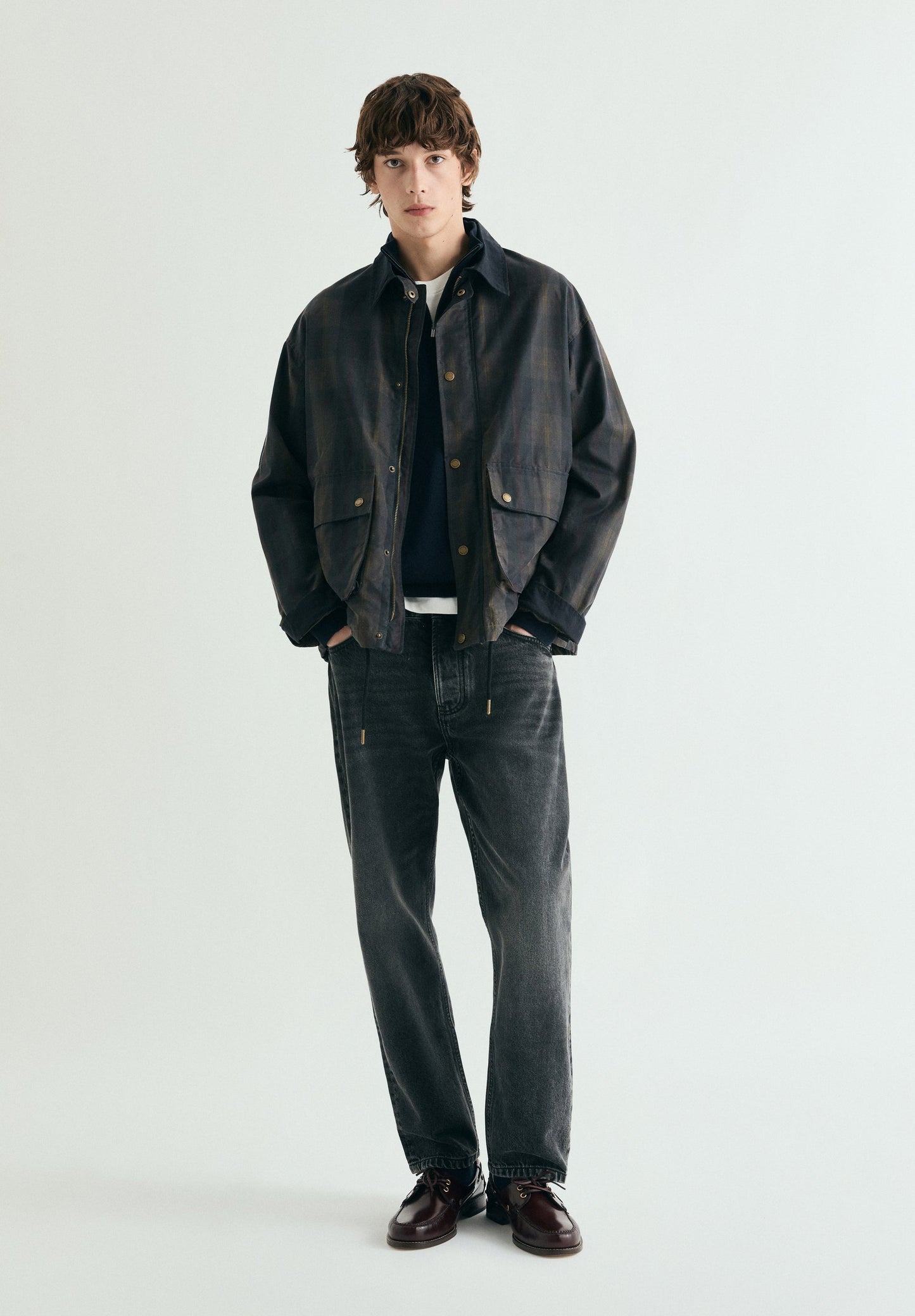 CARDIGAN ENCERADO XADREZ