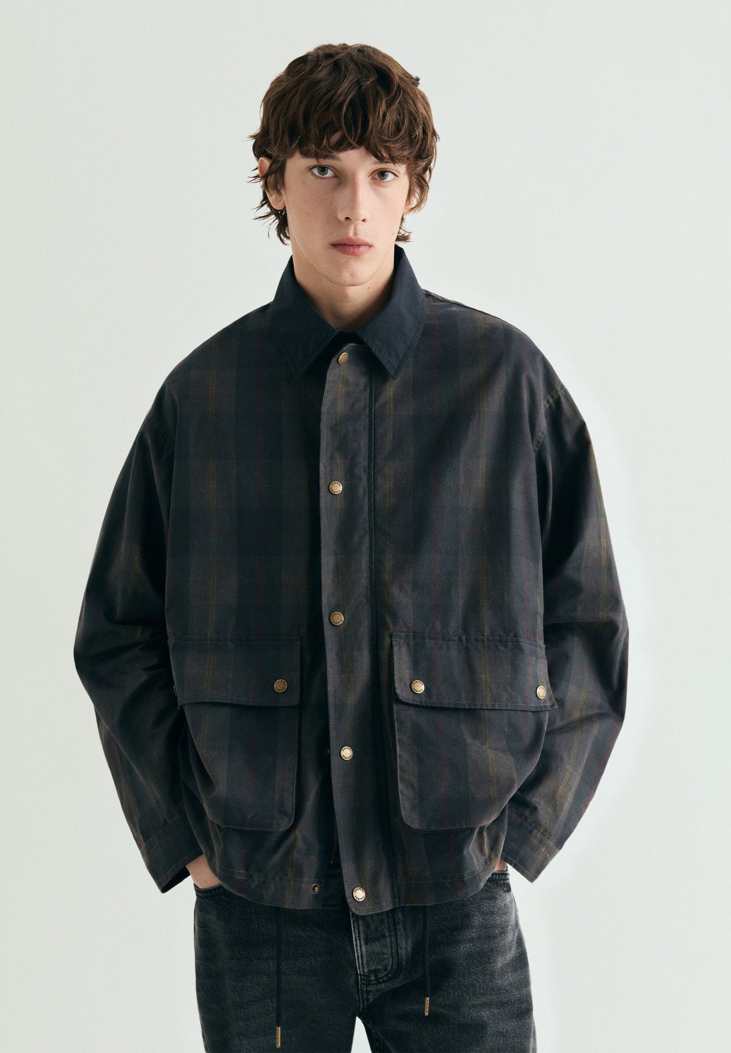 CARDIGAN ENCERADO XADREZ