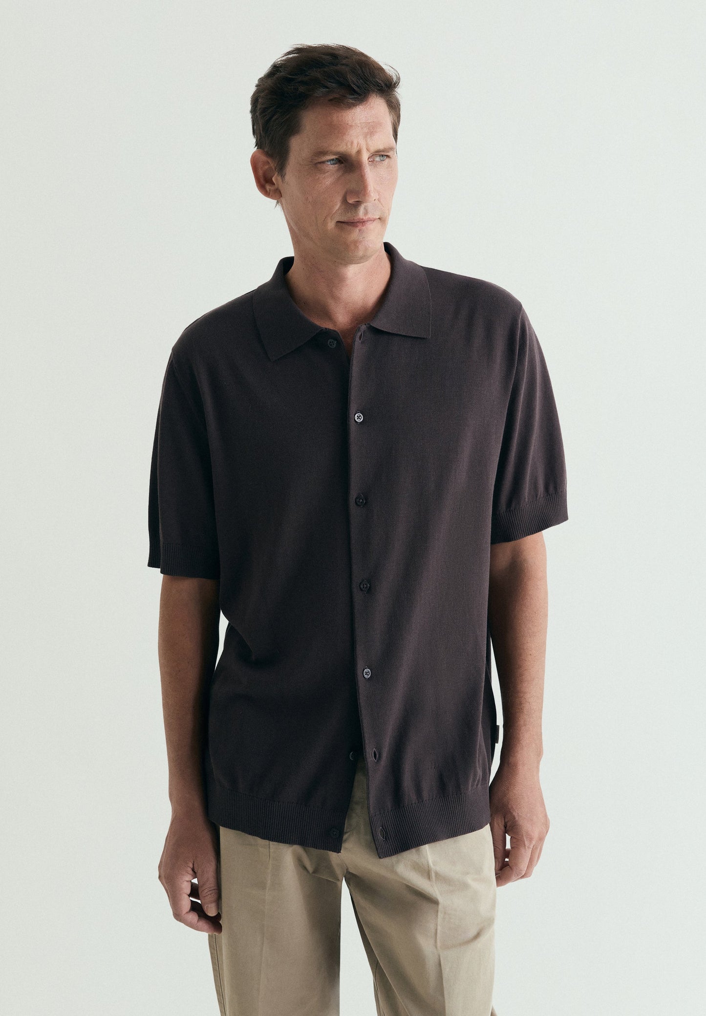 CAMISA POLO EM TRICOT COM BOTÕES