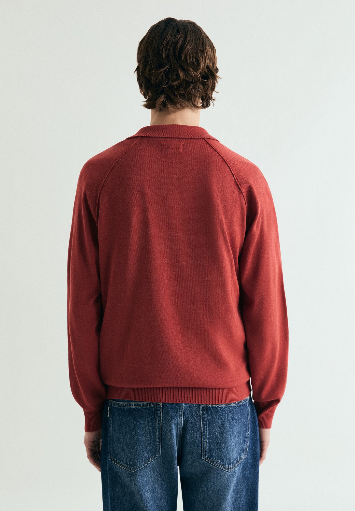 SWEATER COM TIPO CAMISA POLO RAGLÃ