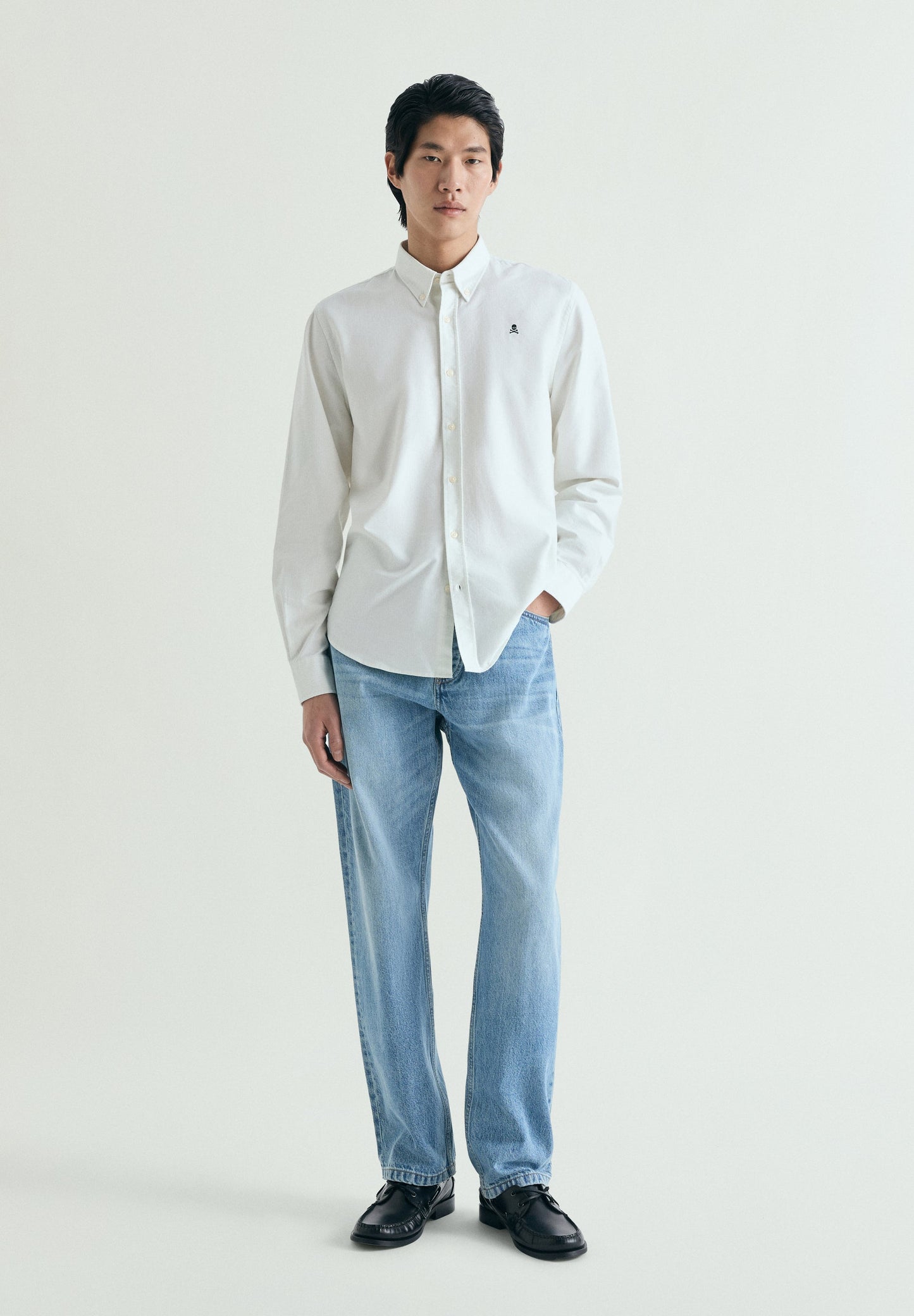 CAMISA OXFORD PADRÃO ÀS RISCAS