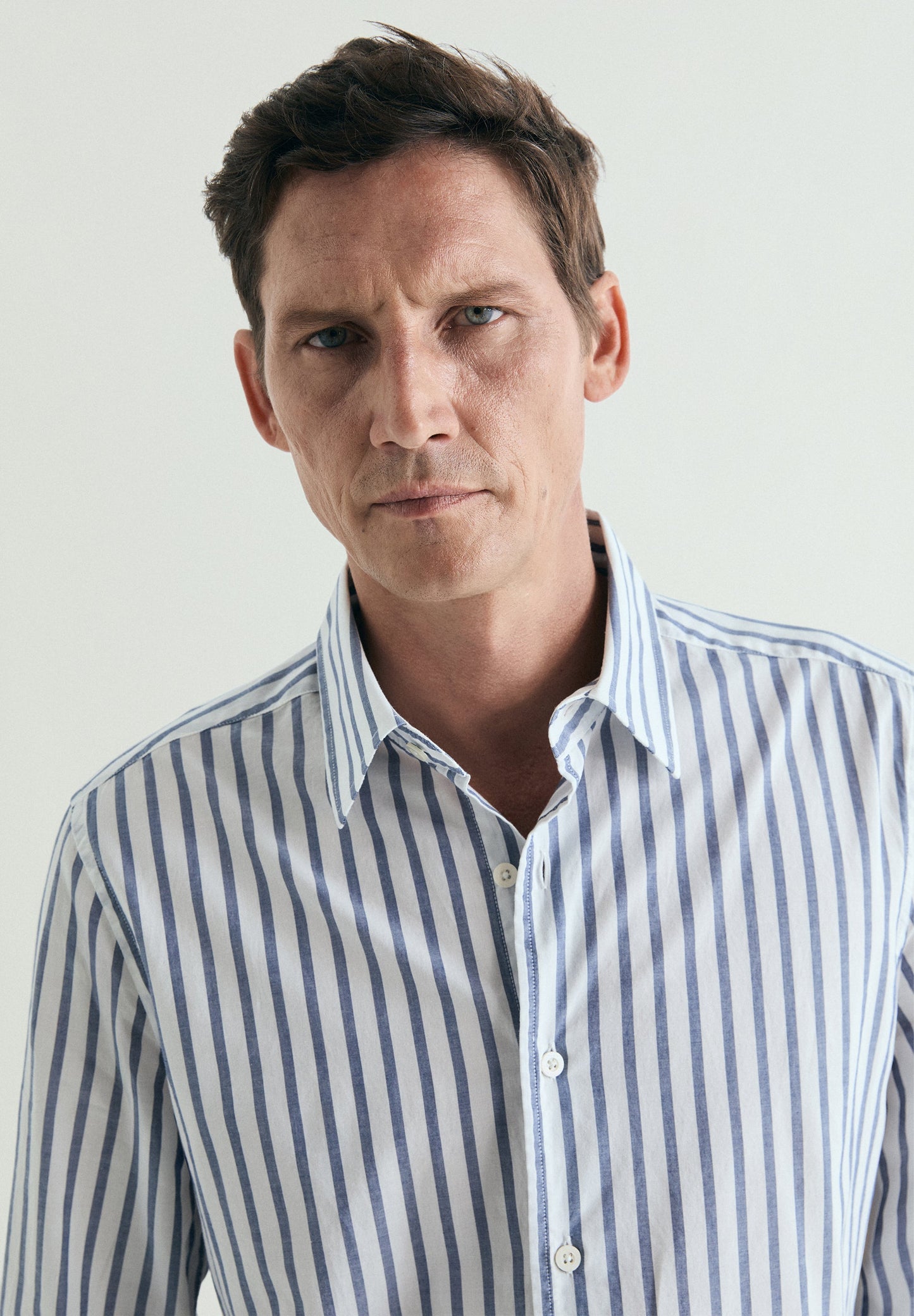 CAMISA ÀS RISCAS ALGODÃO REGULAR FIT