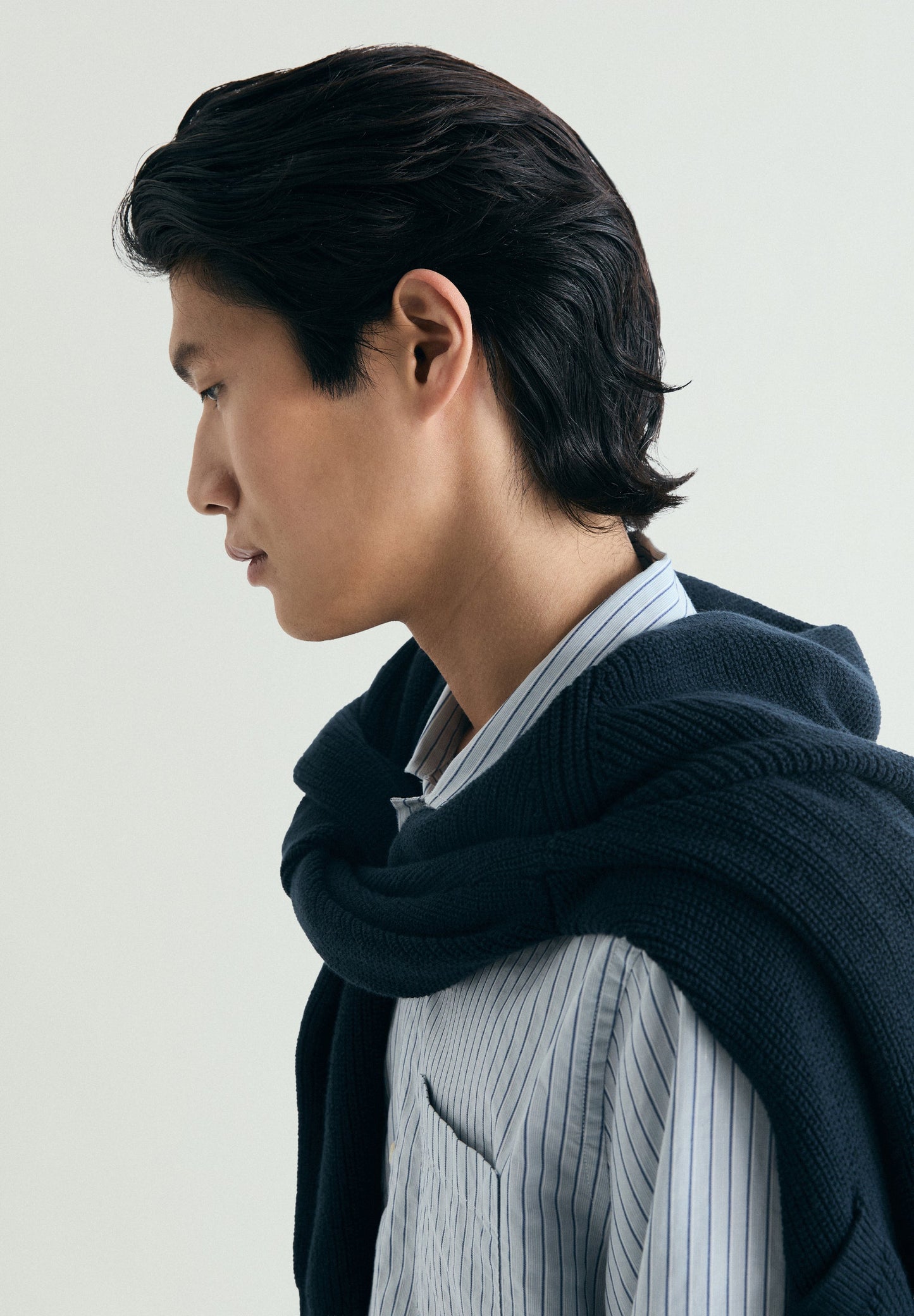 CAMISA ÀS RISCAS COM BOLSO