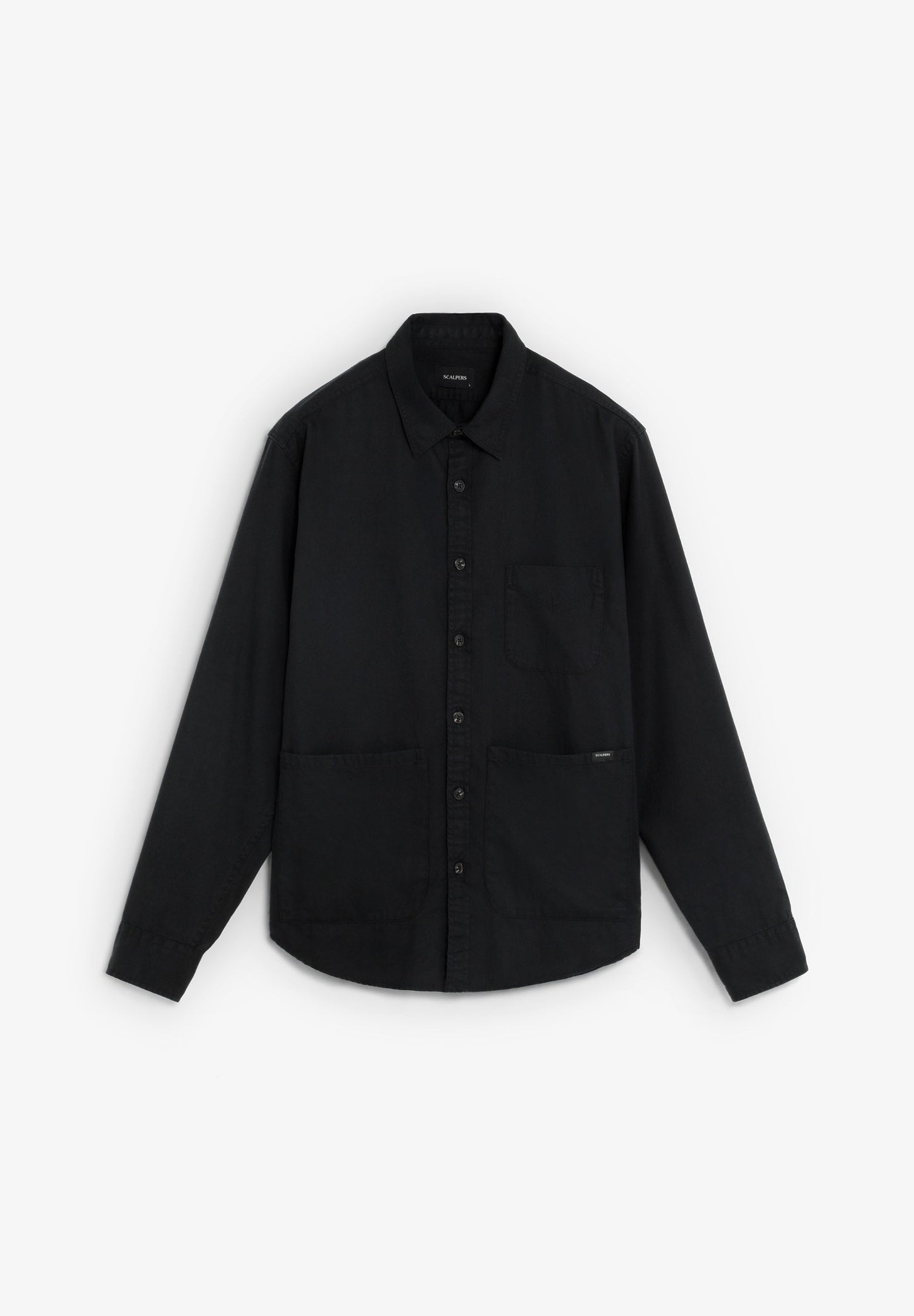 CAMISA COMPRIDA LISA COM BOLSOS