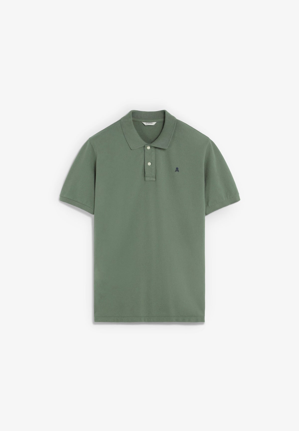 CAMISA POLO DE PIQUÉ BORDADO EM CONTRASTE