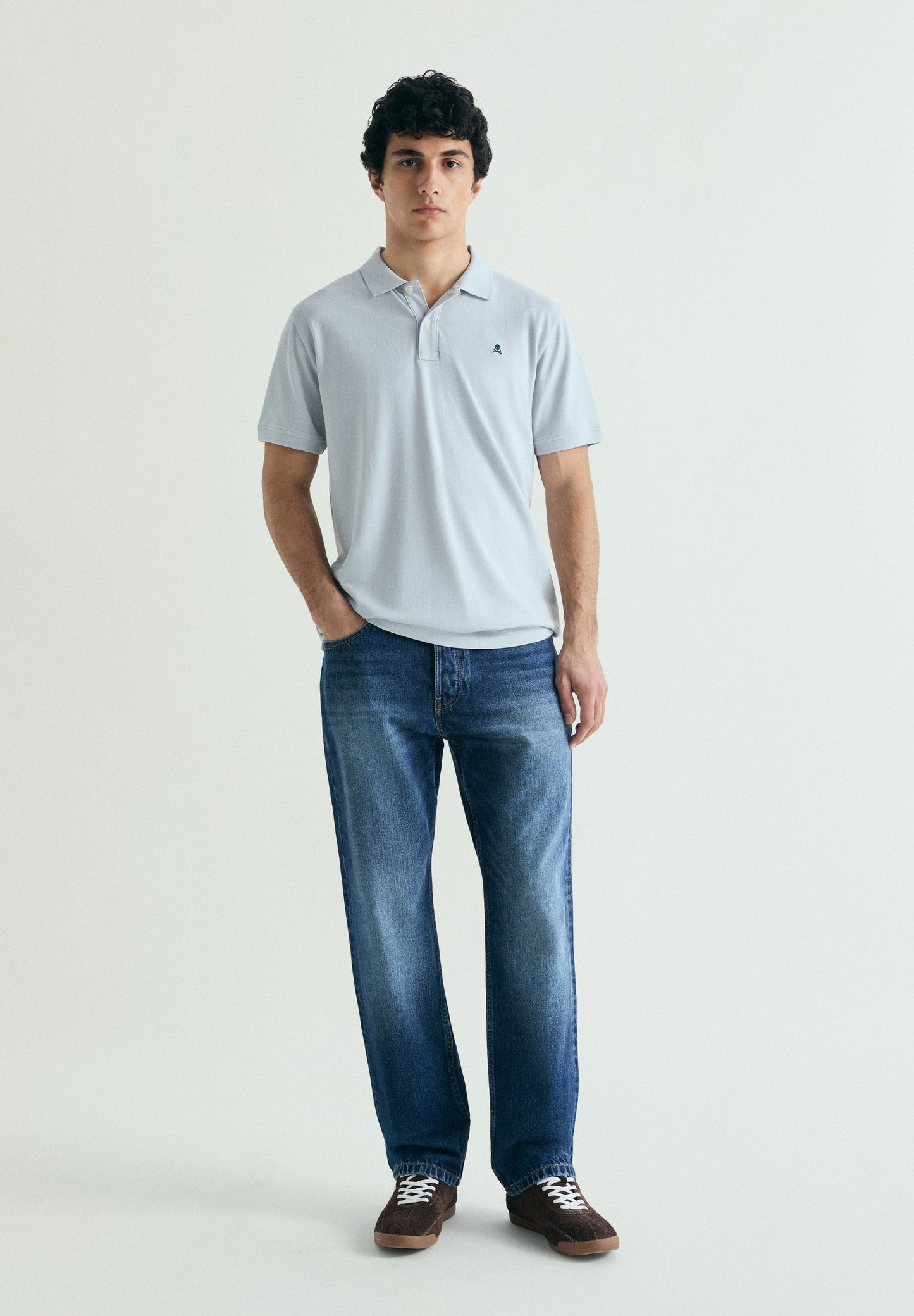 CAMISA POLO SKULL EM CONTRASTE