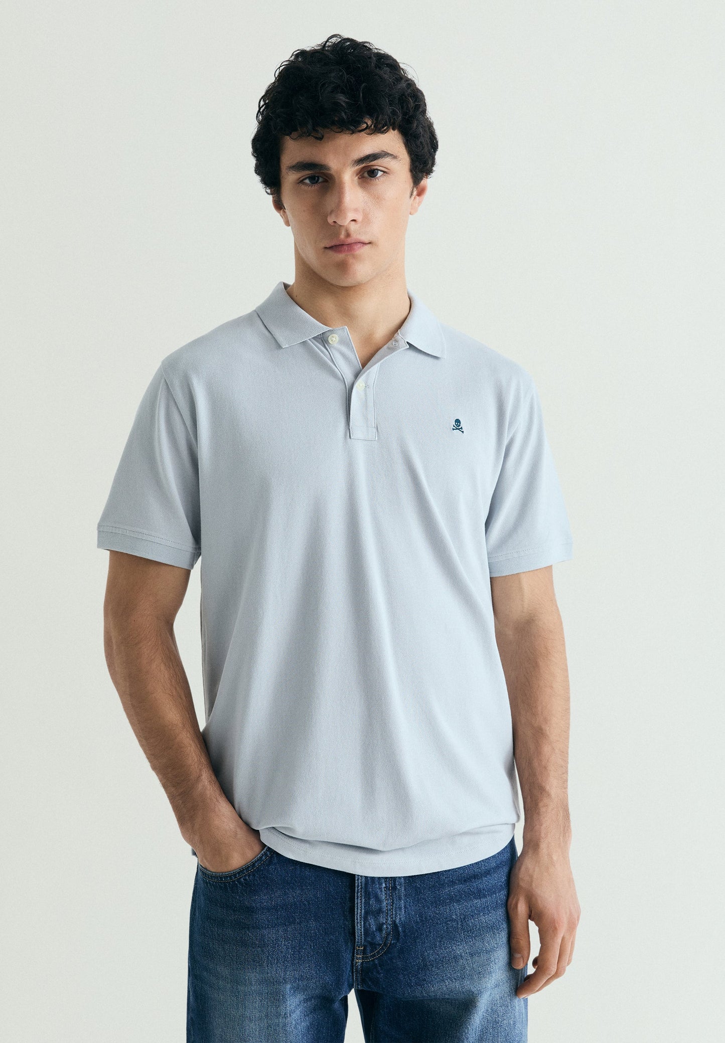 CAMISA POLO SKULL EM CONTRASTE