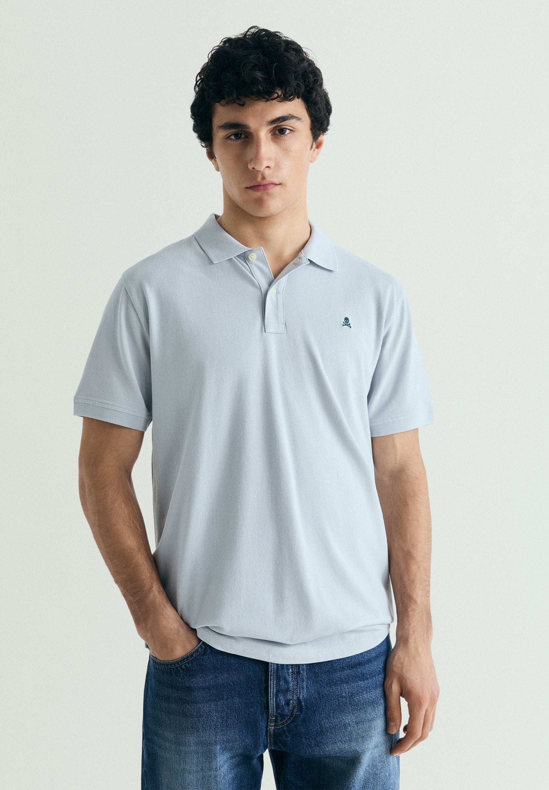 CAMISA POLO SKULL EM CONTRASTE