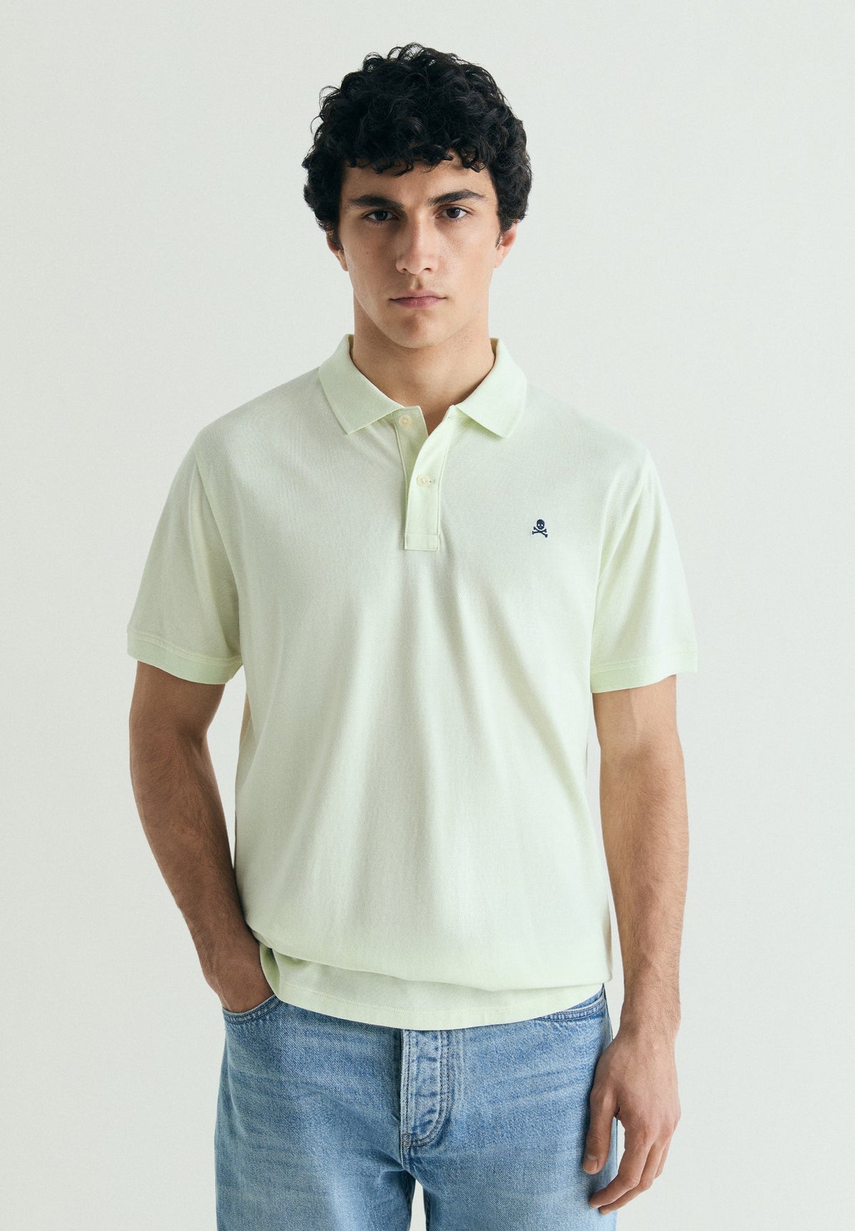 CAMISA POLO SKULL EM CONTRASTE