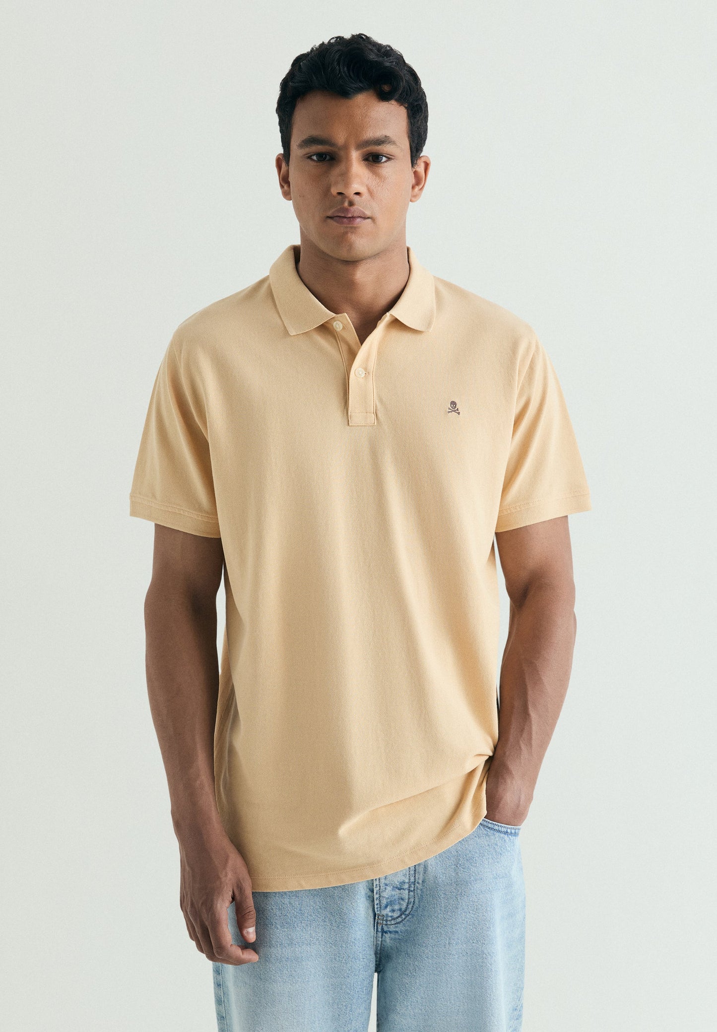 CAMISA POLO SKULL EM CONTRASTE