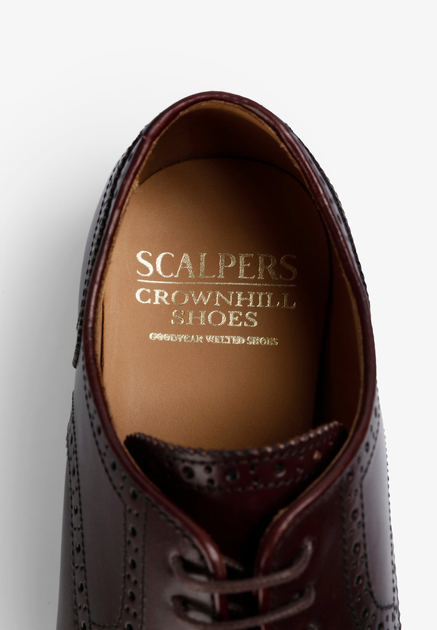 SAPATOS DERBY BROGUE DE PELE