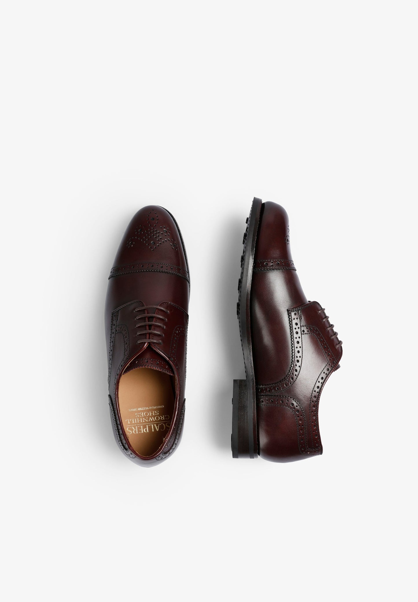 SAPATOS DERBY BROGUE DE PELE