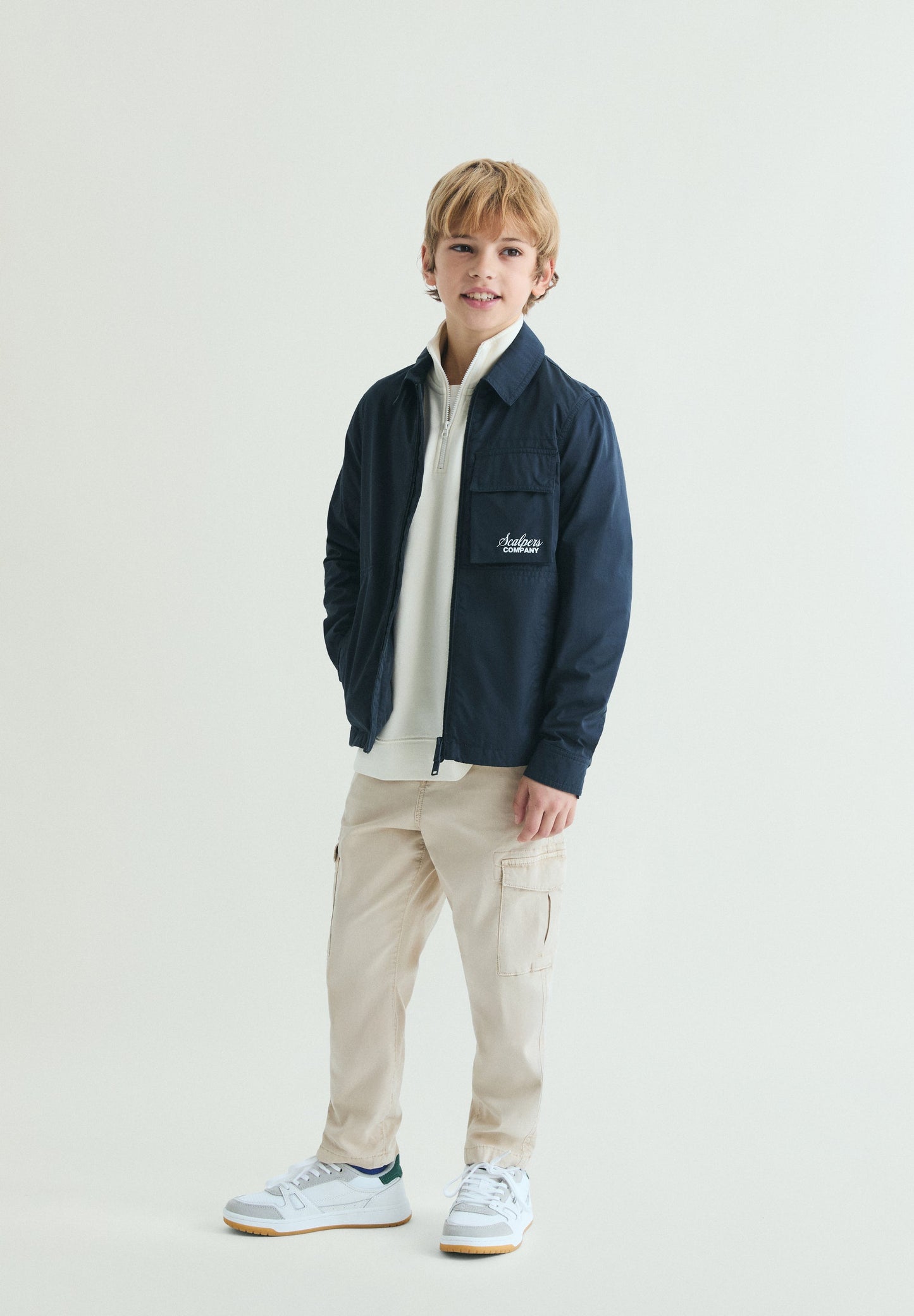 CARDIGAN NAVY COM BOLSO